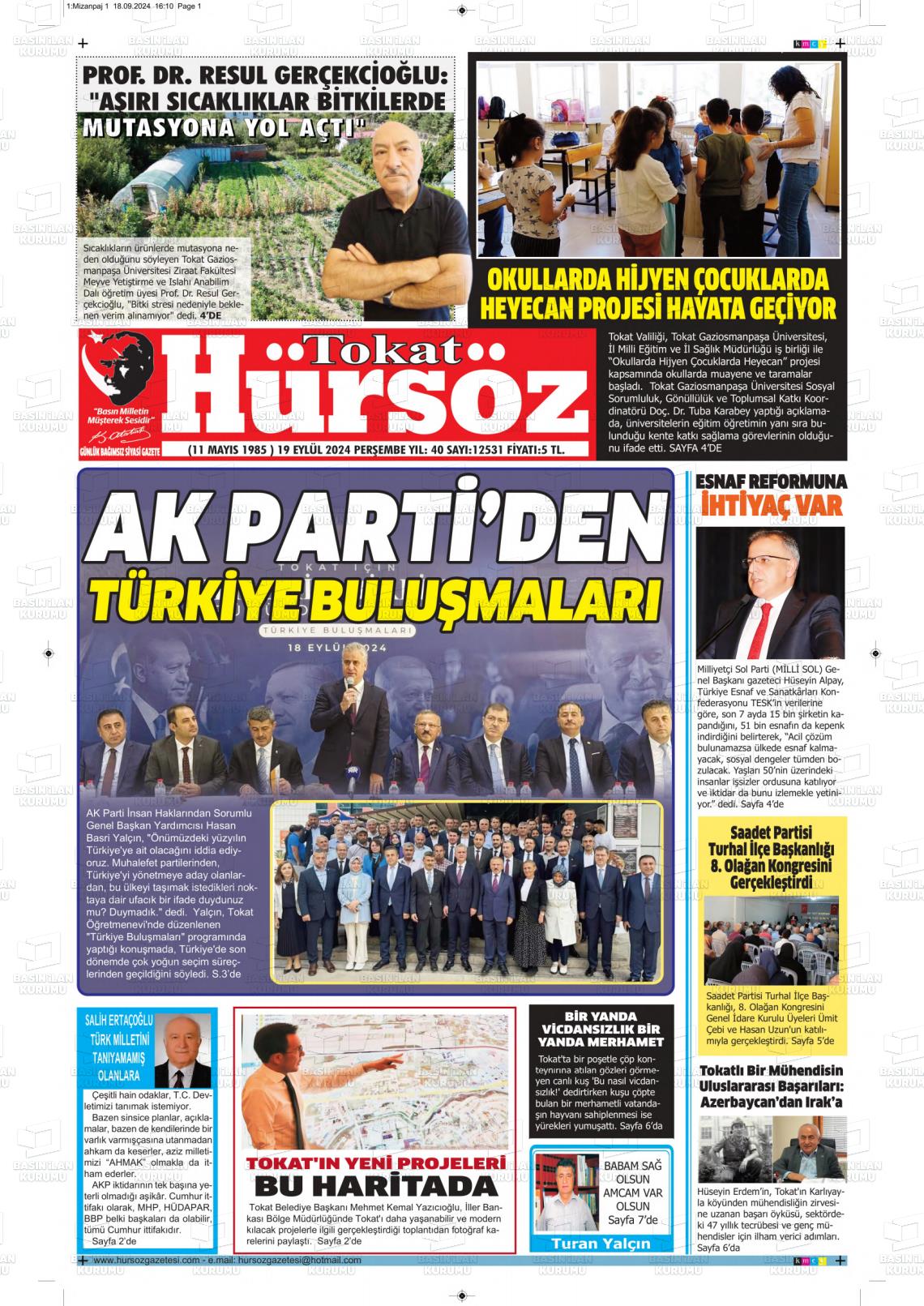 TOKAT HÜRSÖZ Gazetesi