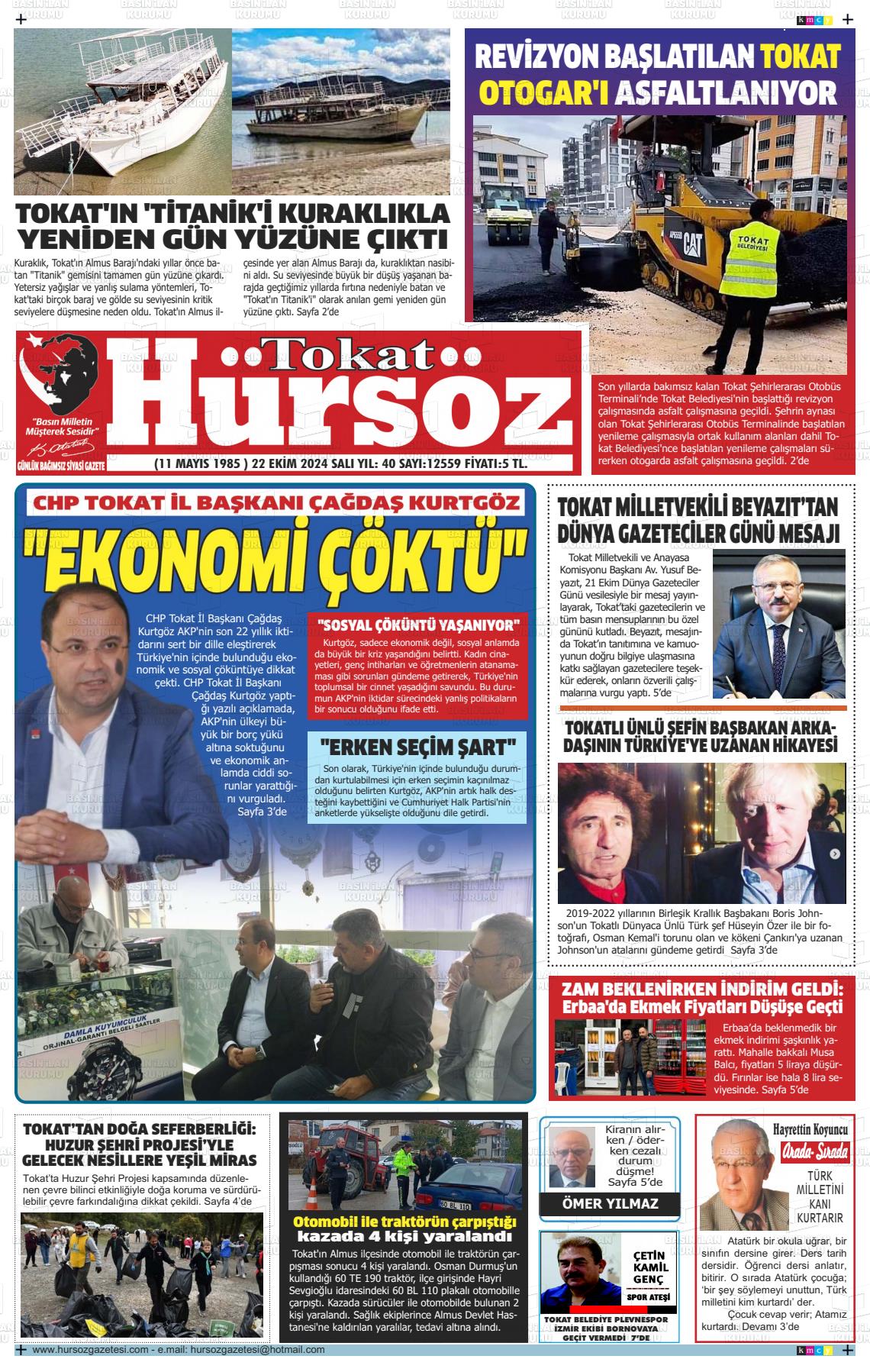 TOKAT HÜRSÖZ Gazetesi