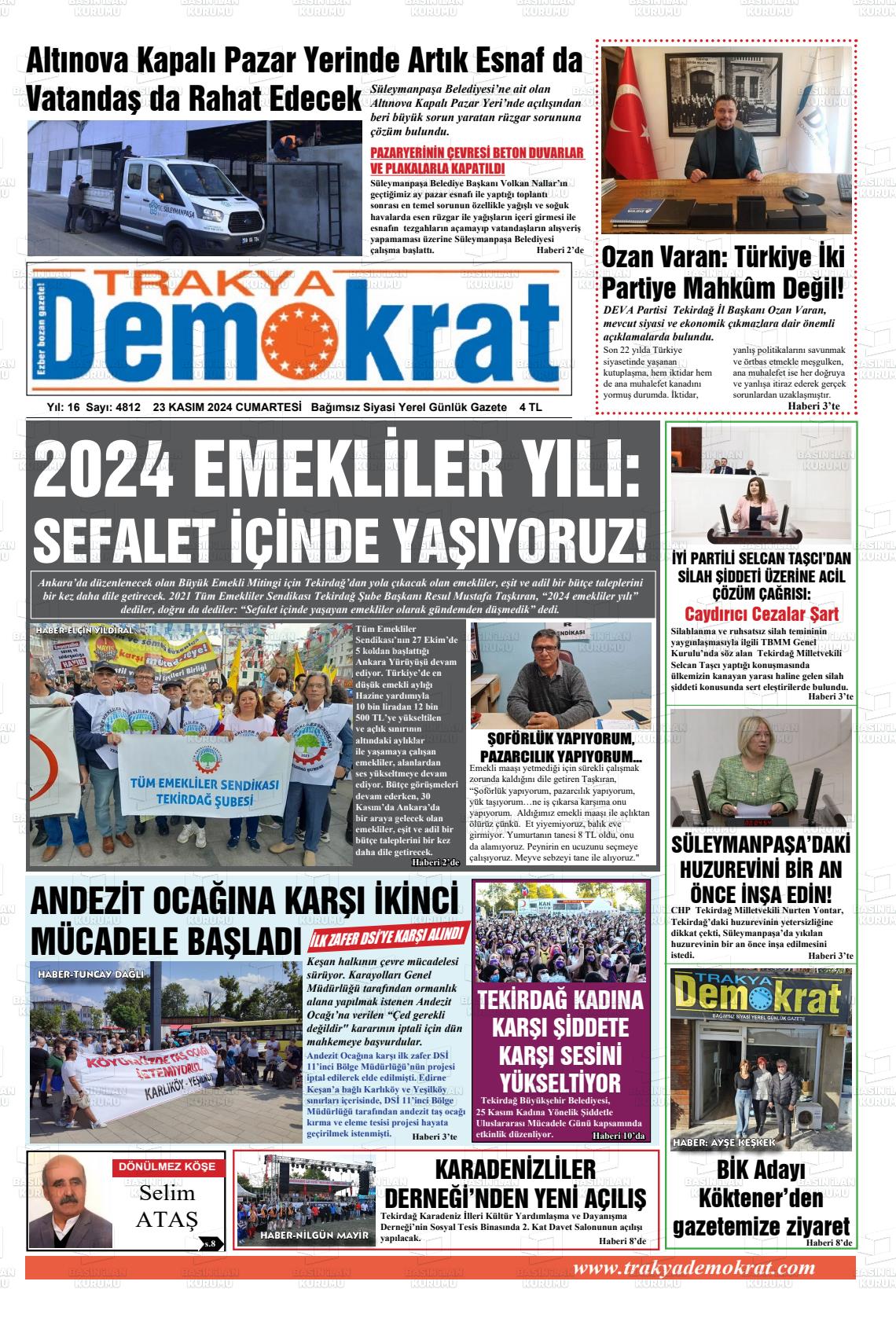 TRAKYA DEMOKRAT Gazetesi