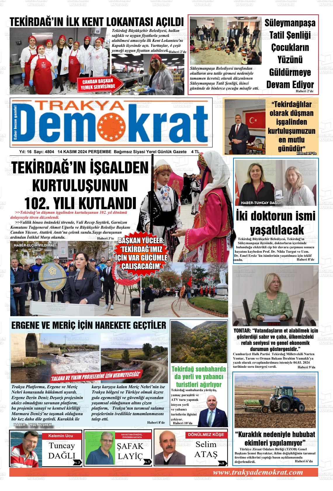 TRAKYA DEMOKRAT Gazetesi