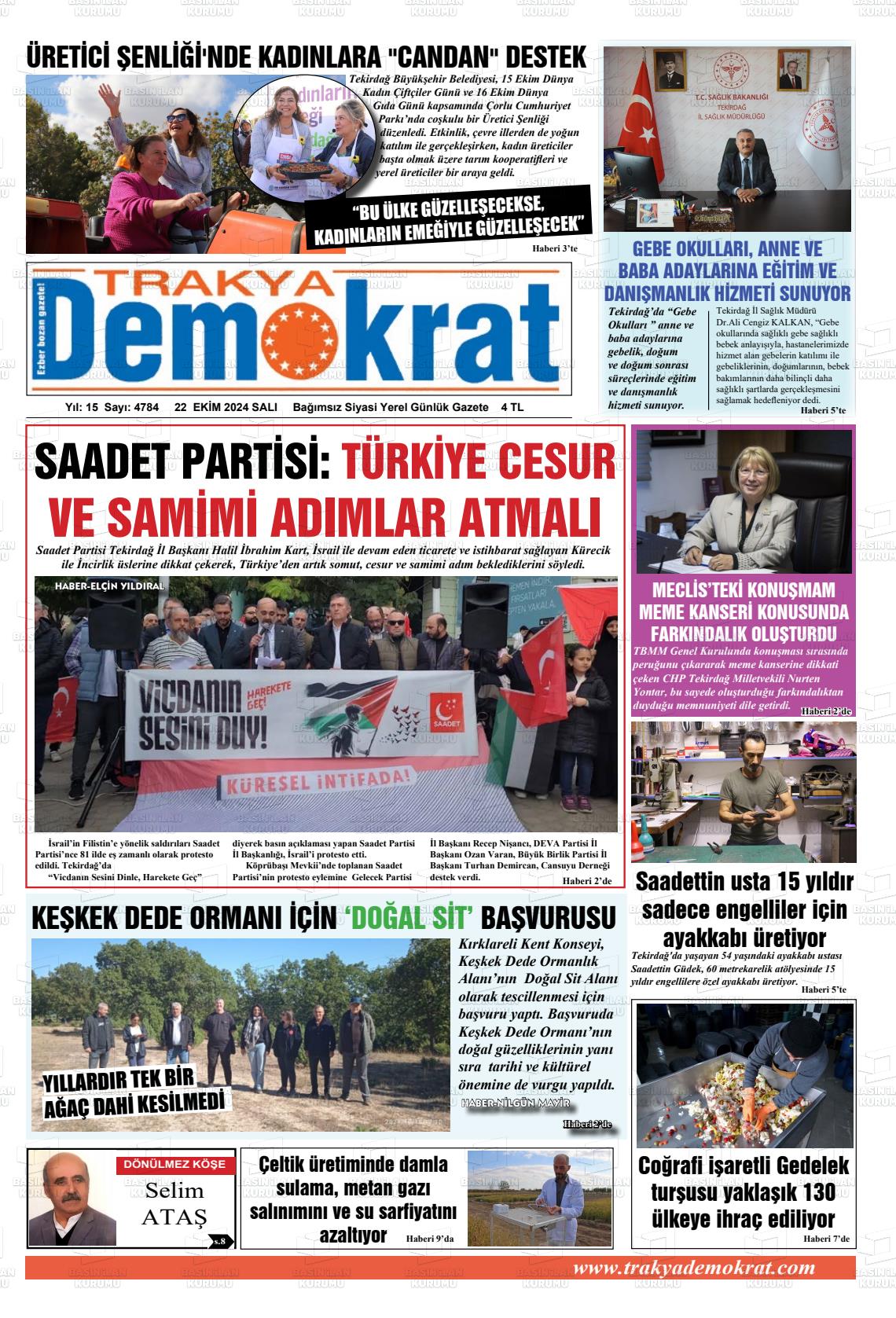 TRAKYA DEMOKRAT Gazetesi