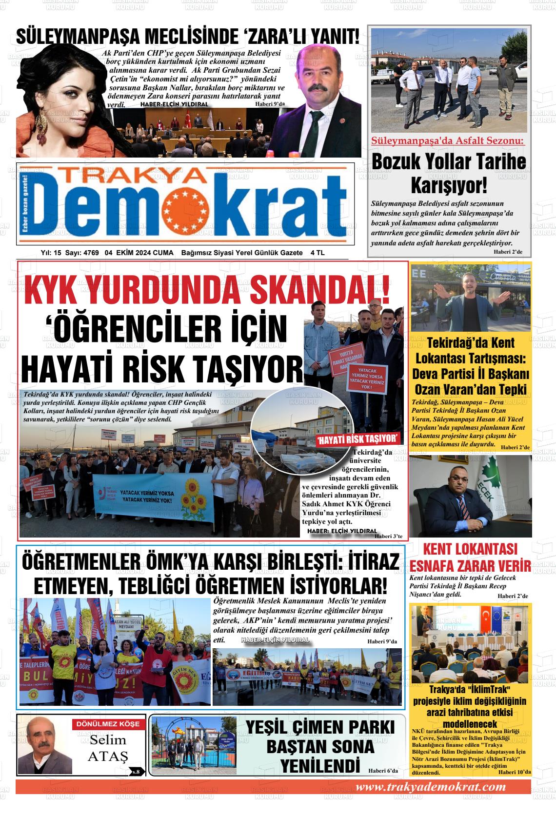 TRAKYA DEMOKRAT Gazetesi