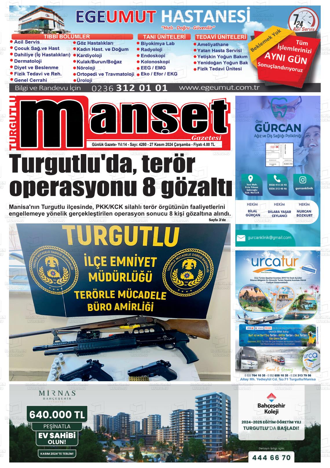 TURGUTLU MANŞET Gazetesi