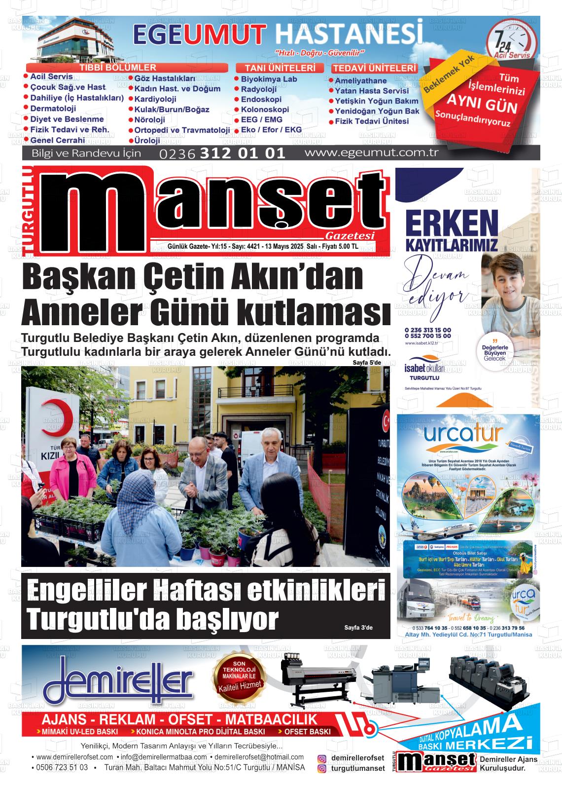 TURGUTLU MANŞET Gazetesi