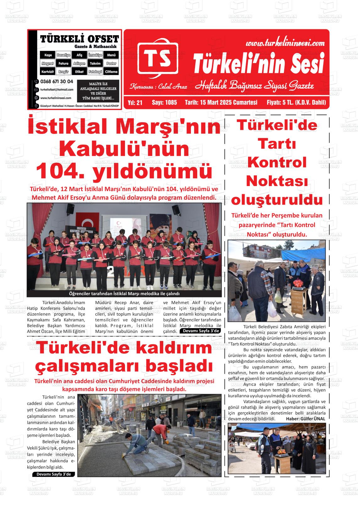 TÜRKELİ'NİN SESİ Gazetesi