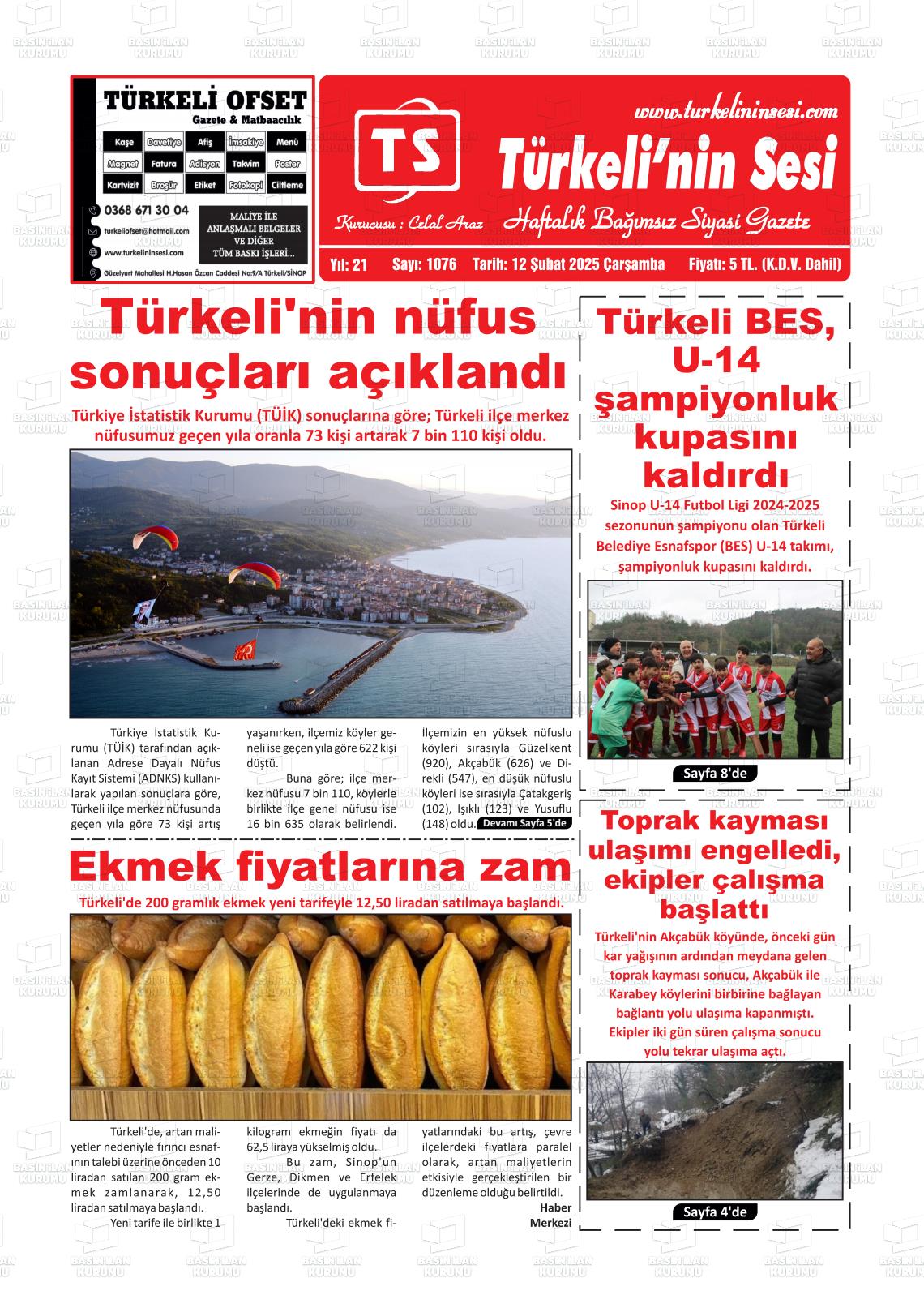 TÜRKELİ'NİN SESİ Gazetesi