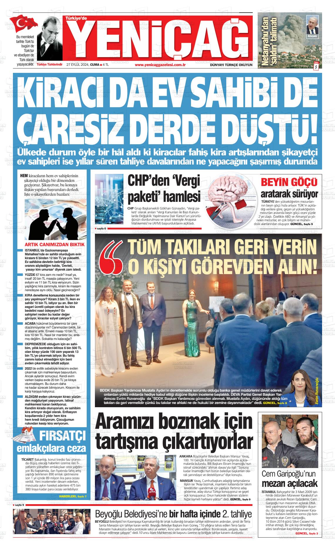 TÜRKİYE'DE YENİÇAĞ Gazetesi