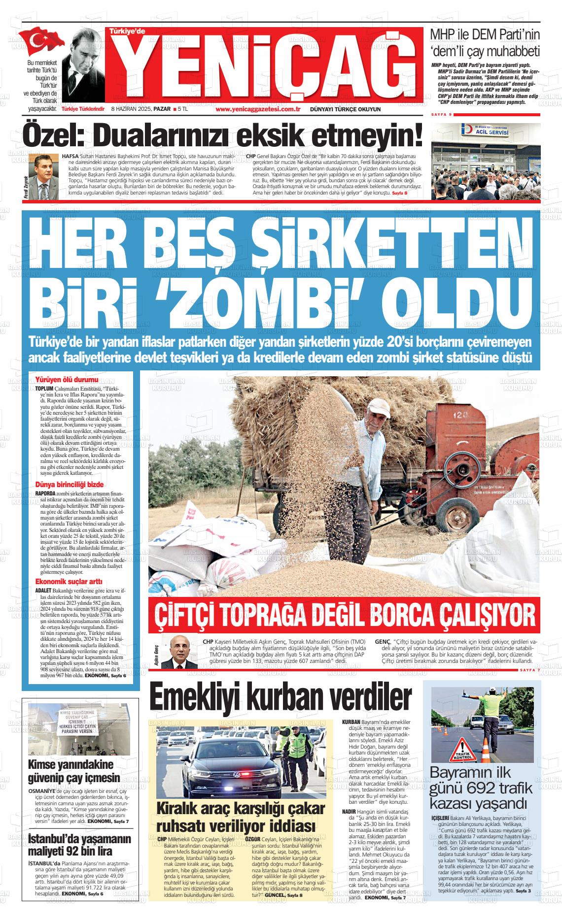 TÜRKİYE'DE YENİÇAĞ Gazetesi