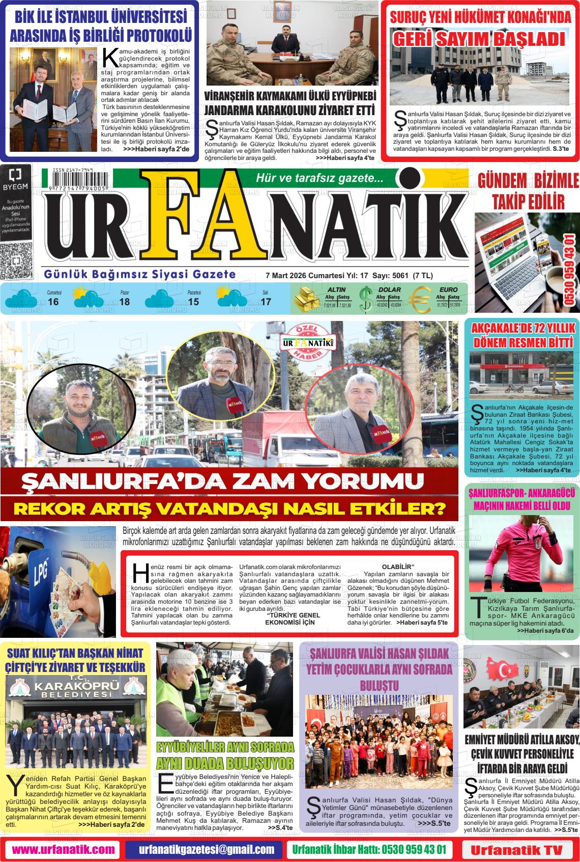 URFANATİK Gazetesi