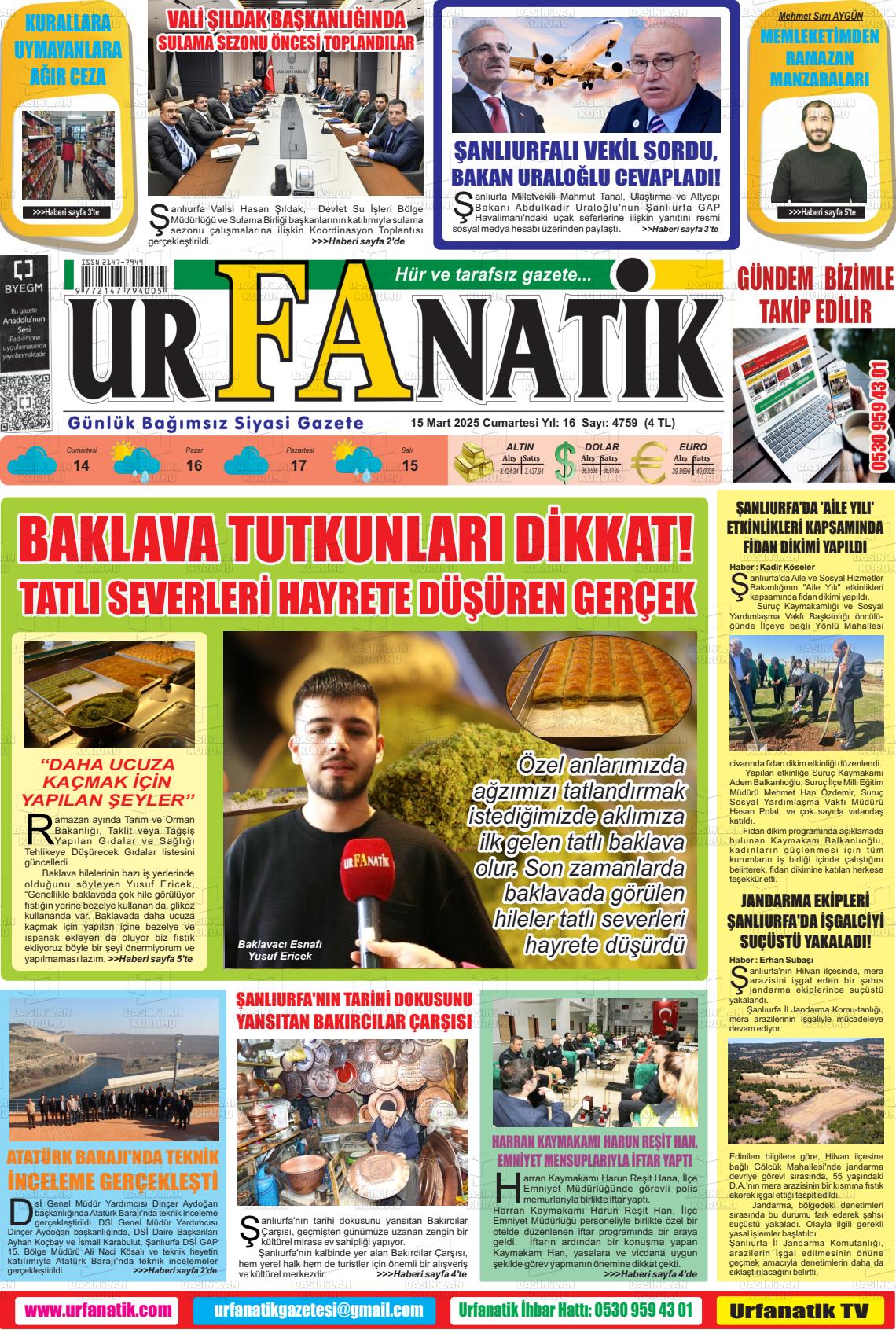 URFANATİK Gazetesi