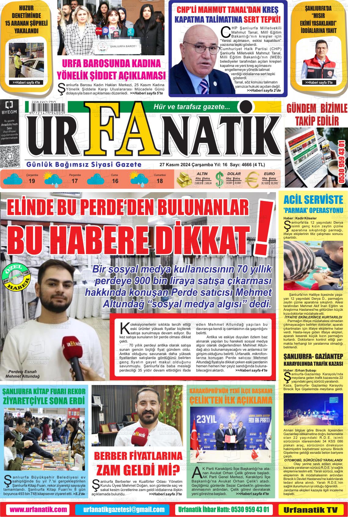 URFANATİK Gazetesi