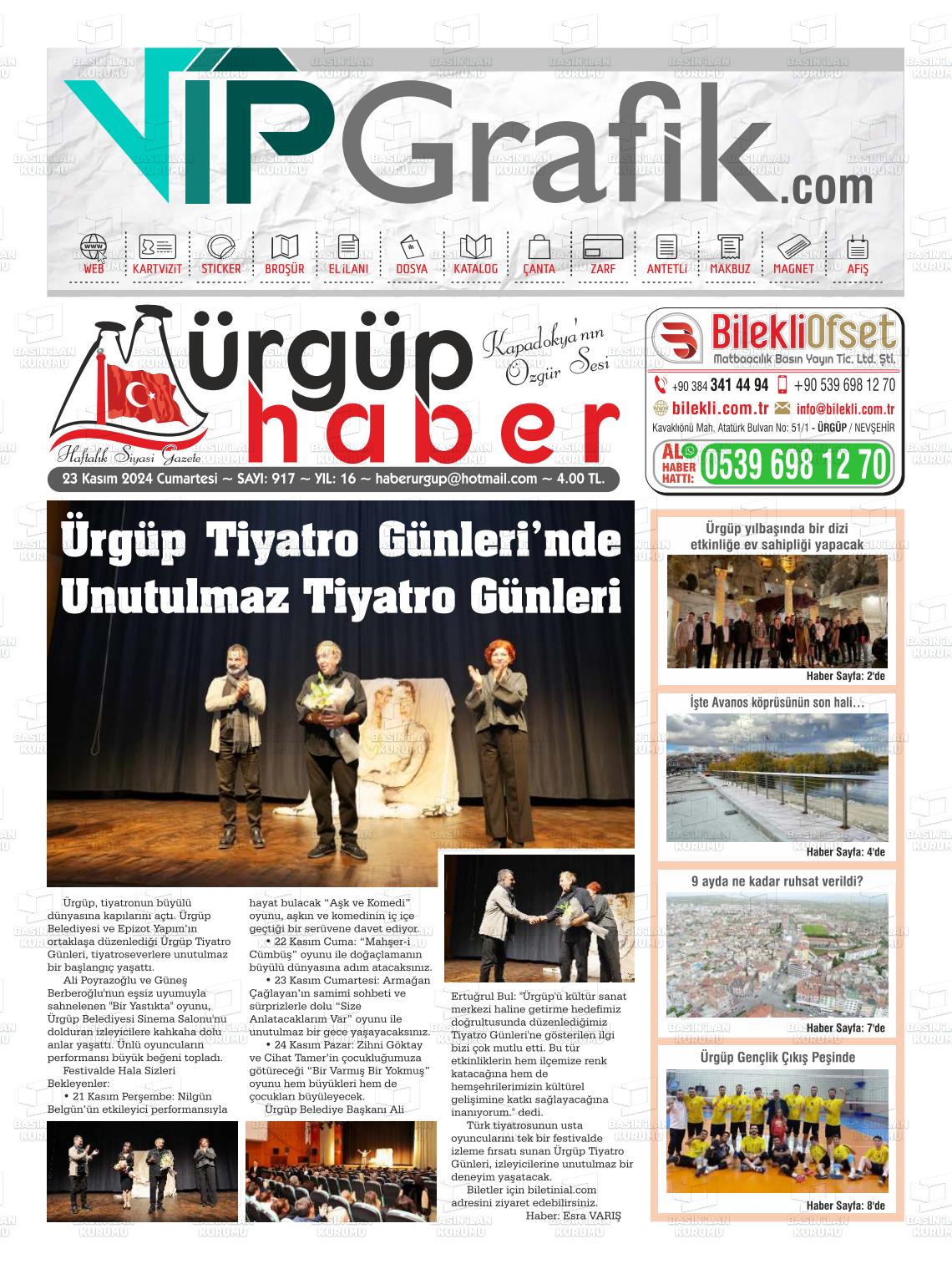 ÜRGÜP HABER Gazetesi