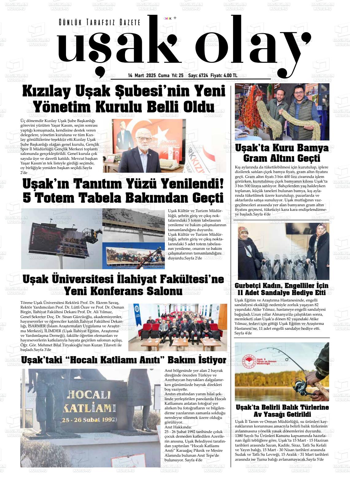 UŞAK OLAY Gazetesi