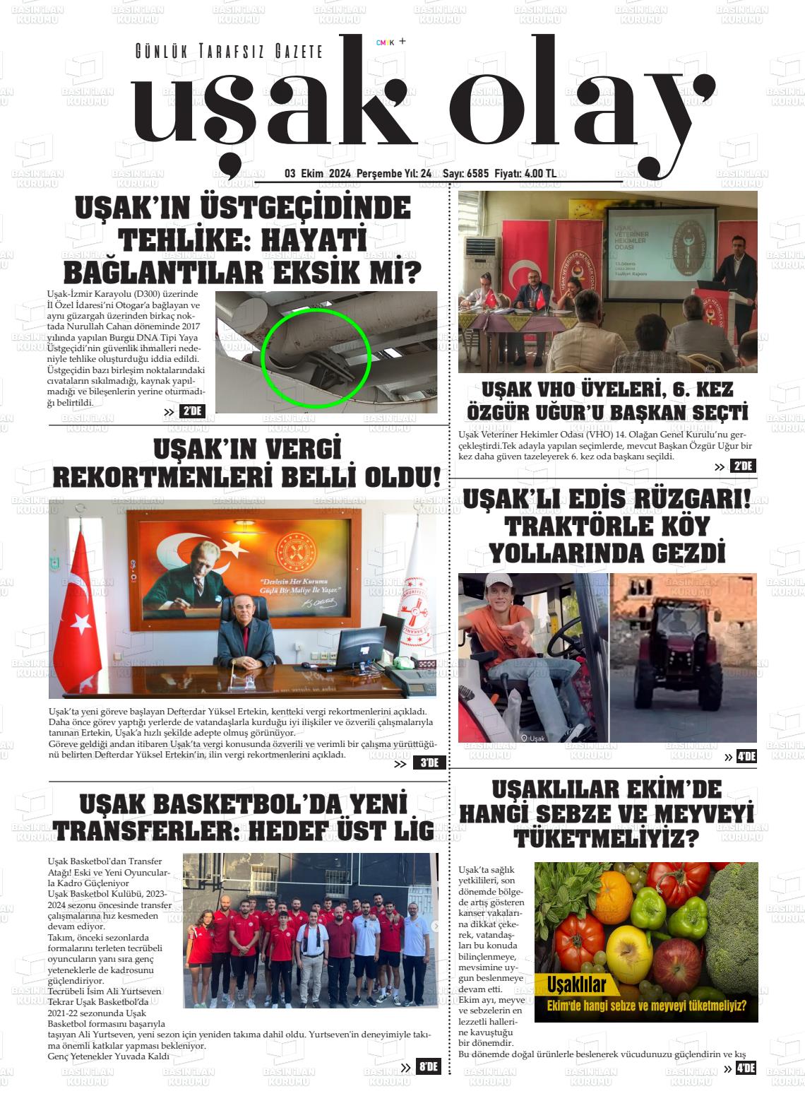 UŞAK OLAY Gazetesi