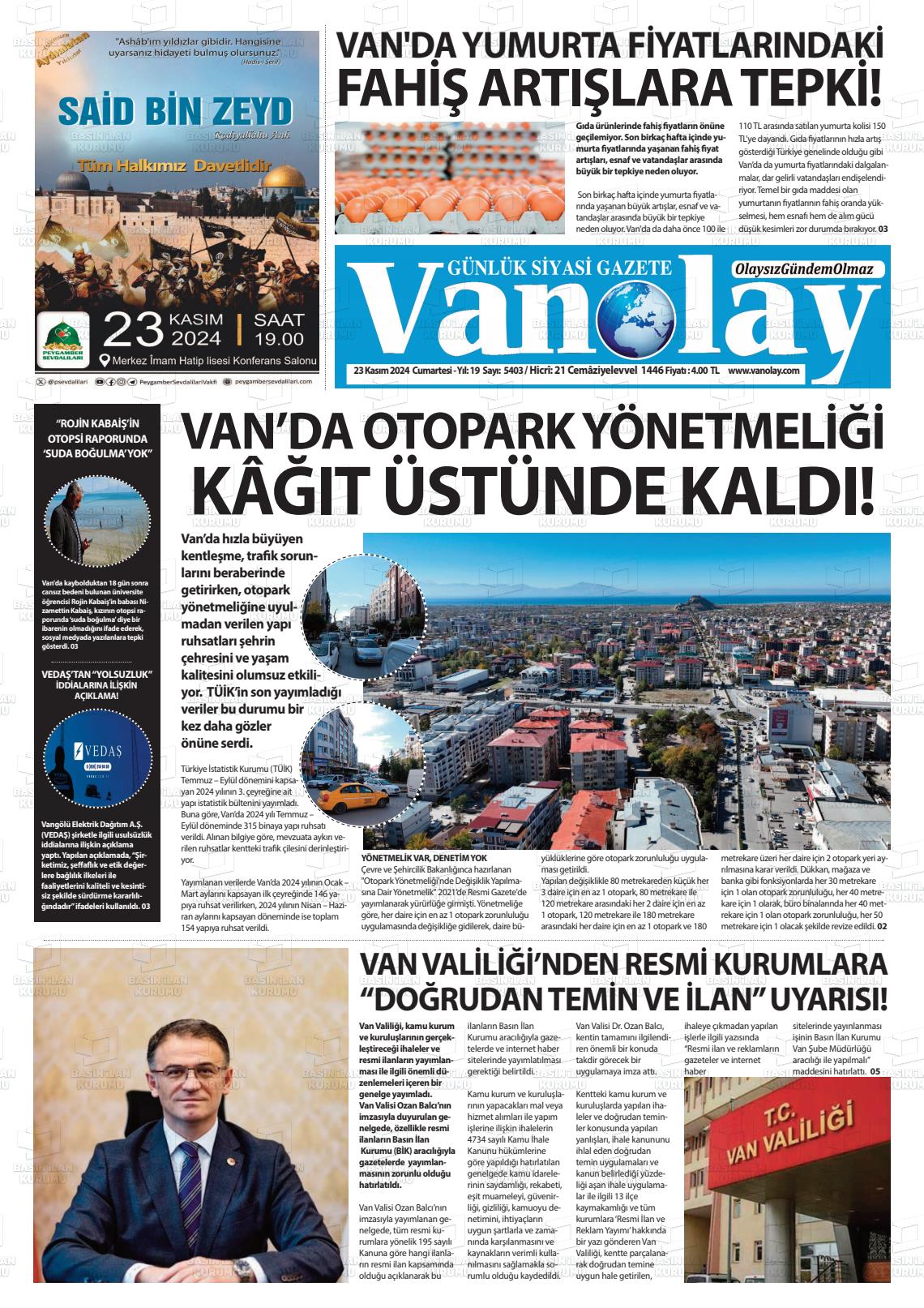 VAN OLAY Gazetesi