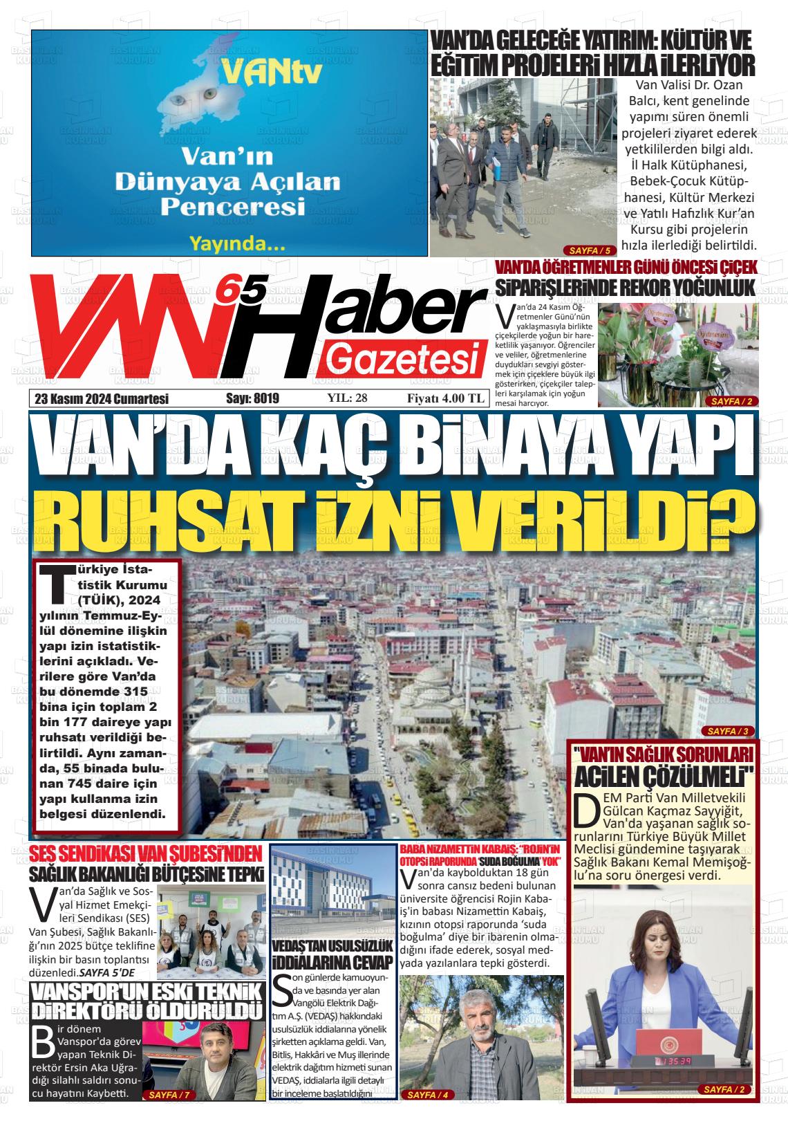 VAN65HABER Gazetesi