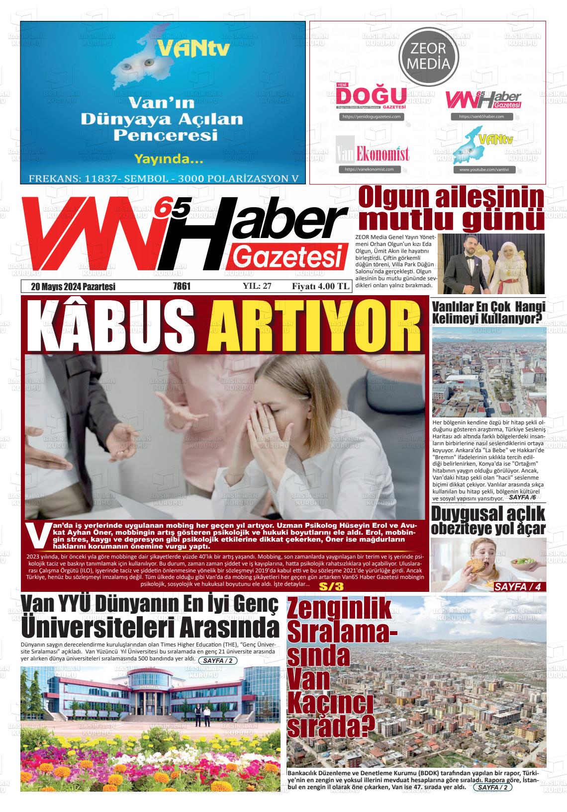 VAN65HABER Gazetesi