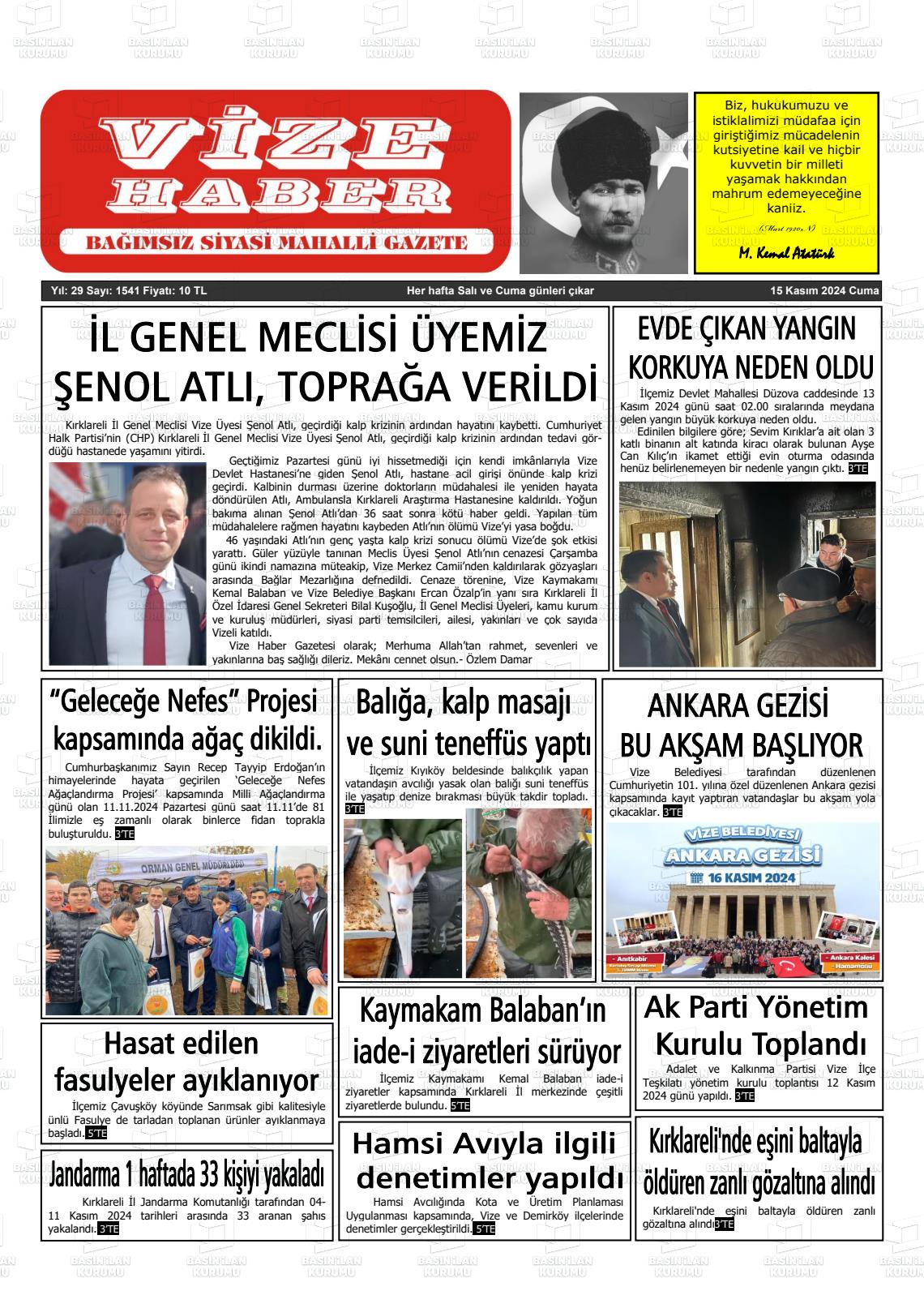 VİZE HABER Gazetesi