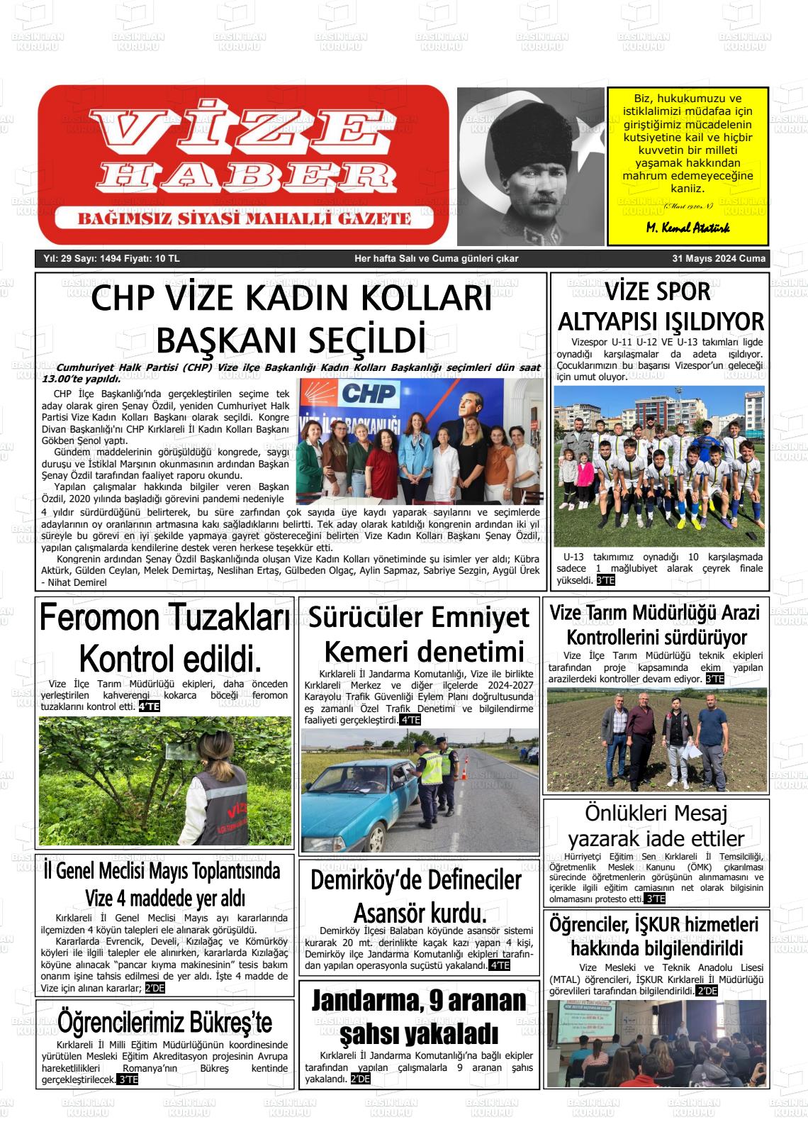 VİZE HABER Gazetesi