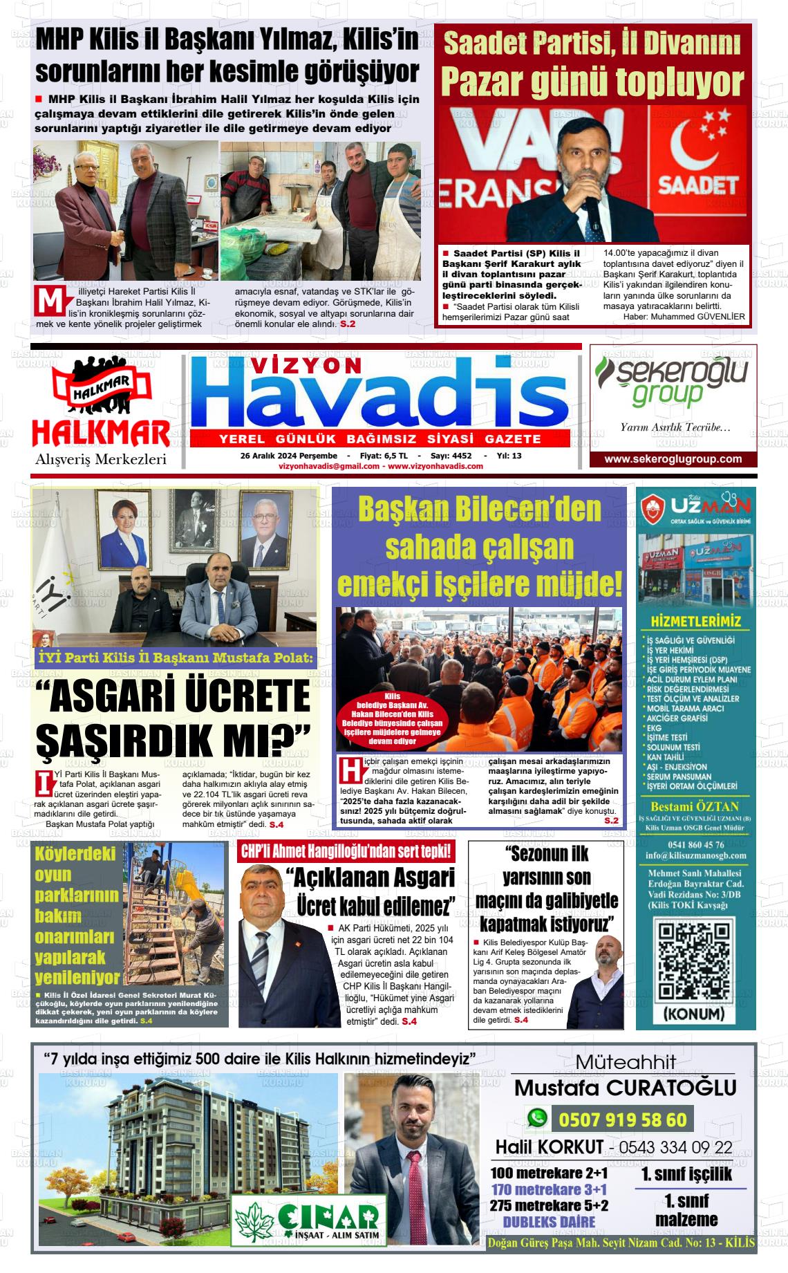 VİZYON HAVADİS Gazetesi