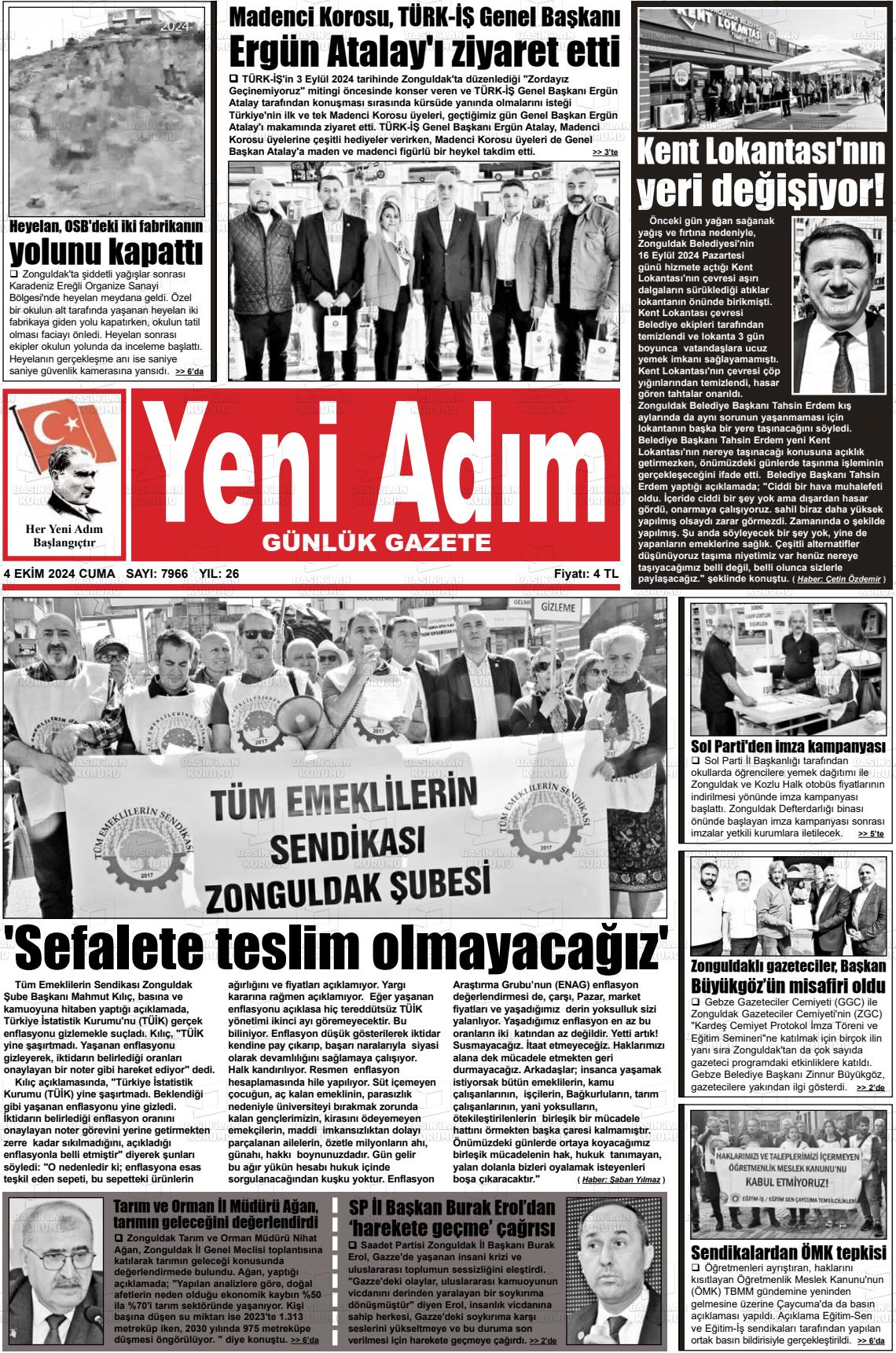 YENİ ADIM Gazetesi