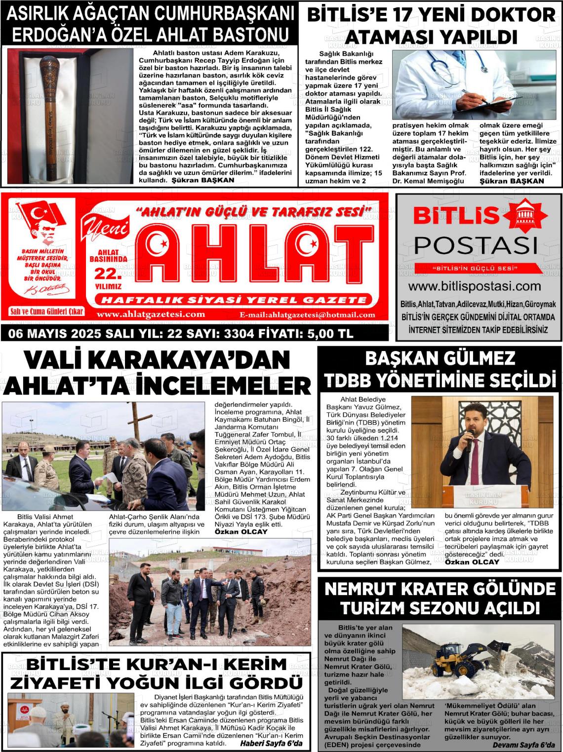 YENİ AHLAT Gazetesi