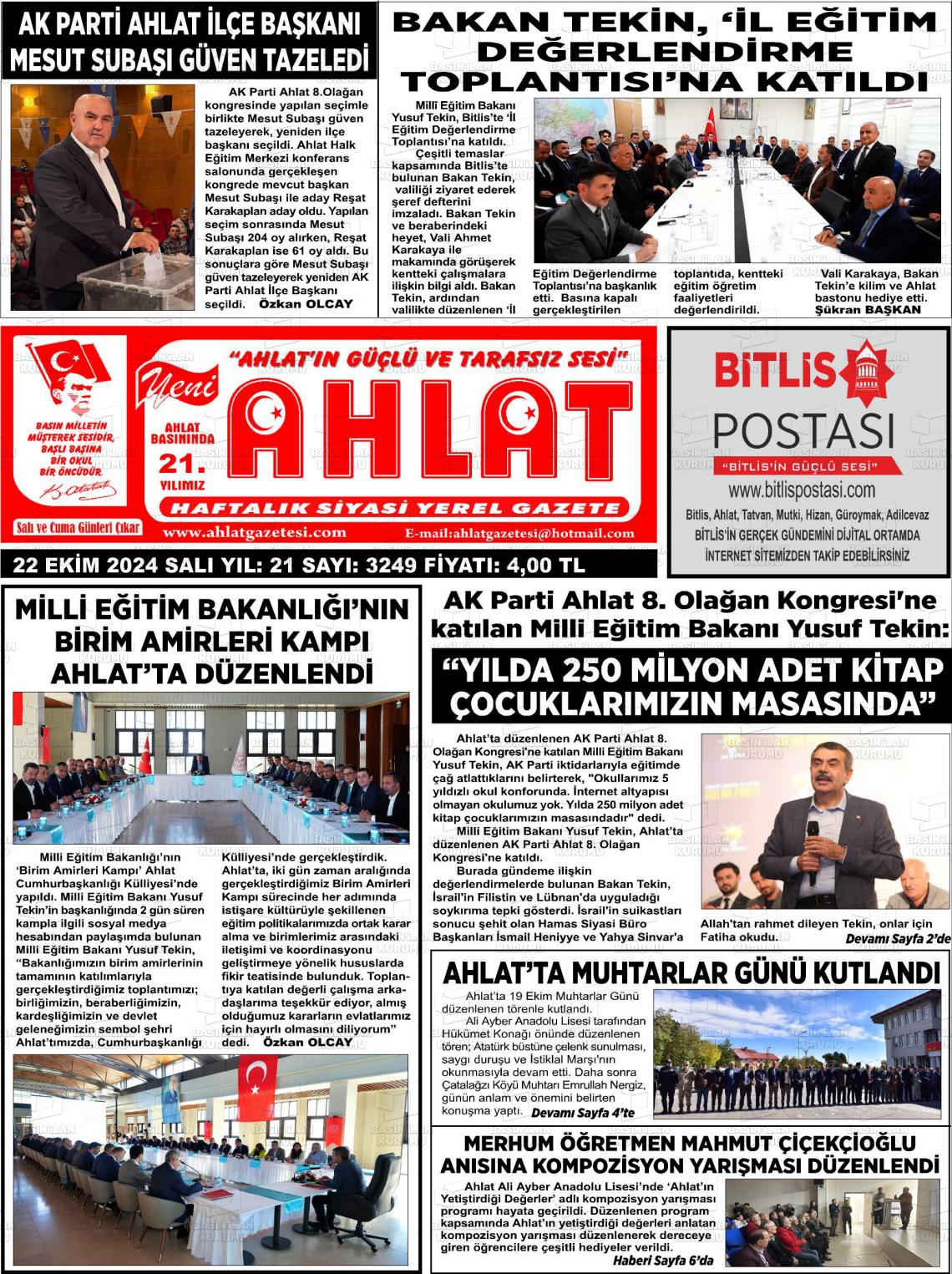 YENİ AHLAT Gazetesi