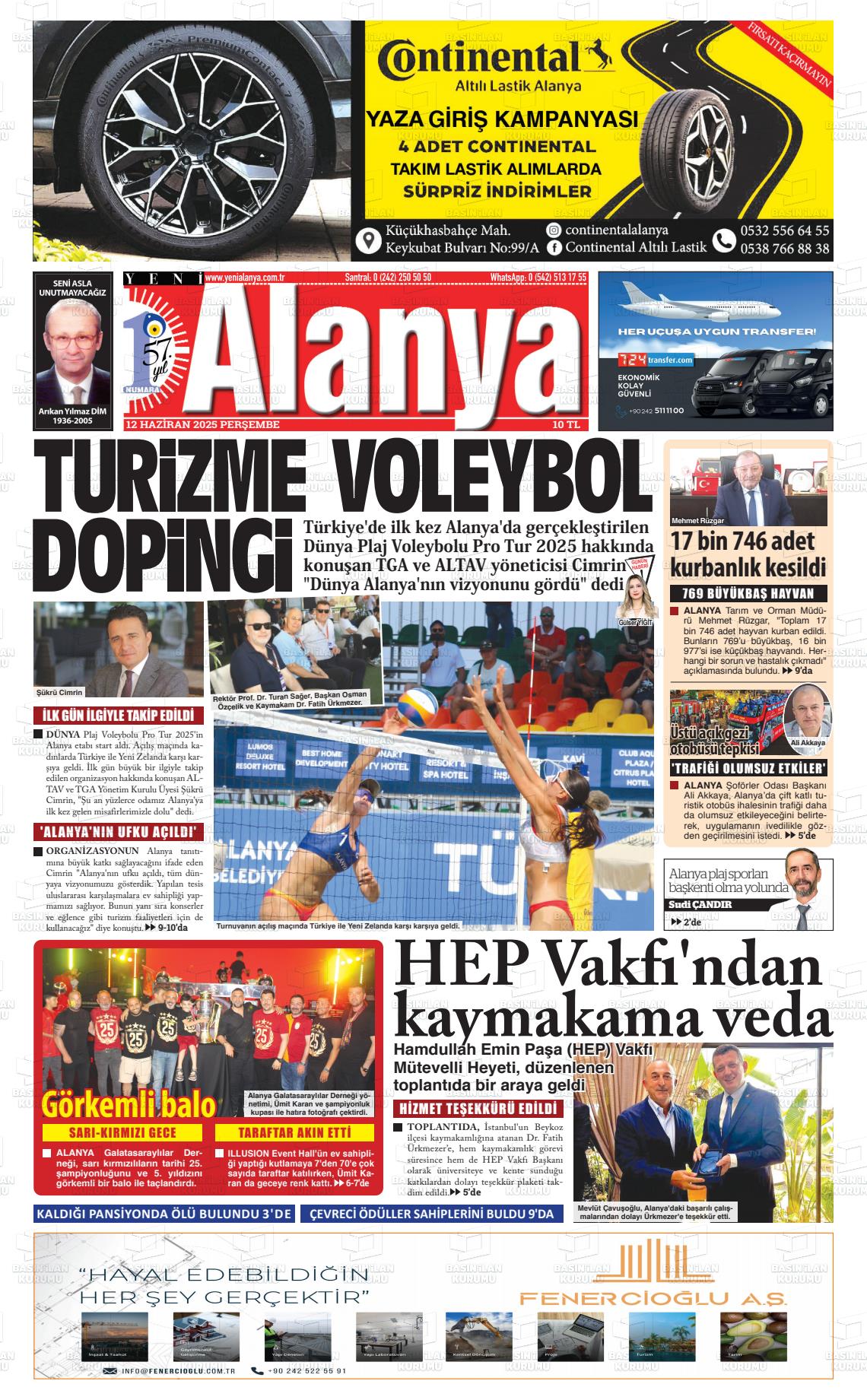 YENİ ALANYA Gazetesi