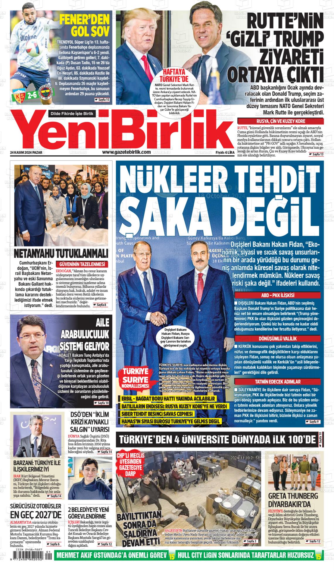 YENİ BİRLİK Gazetesi