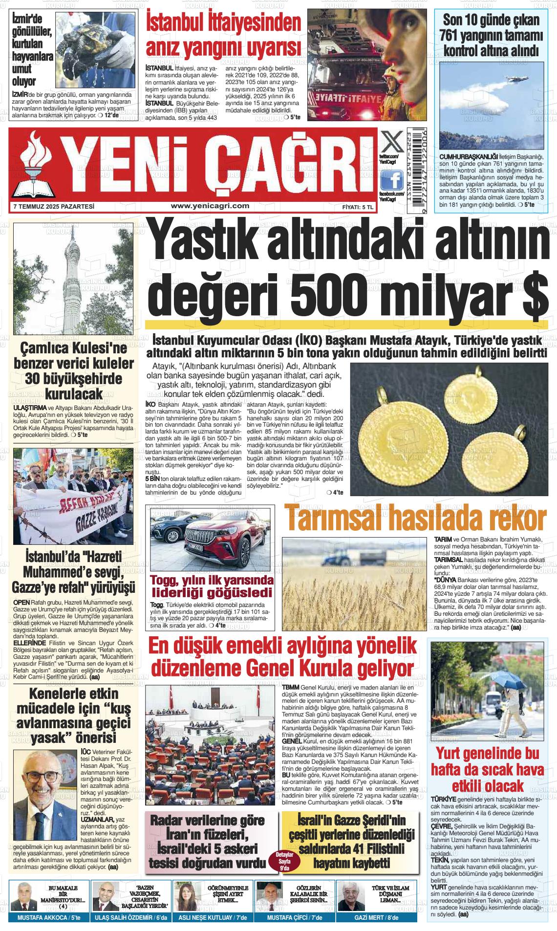 YENİ ÇAĞRI Gazetesi