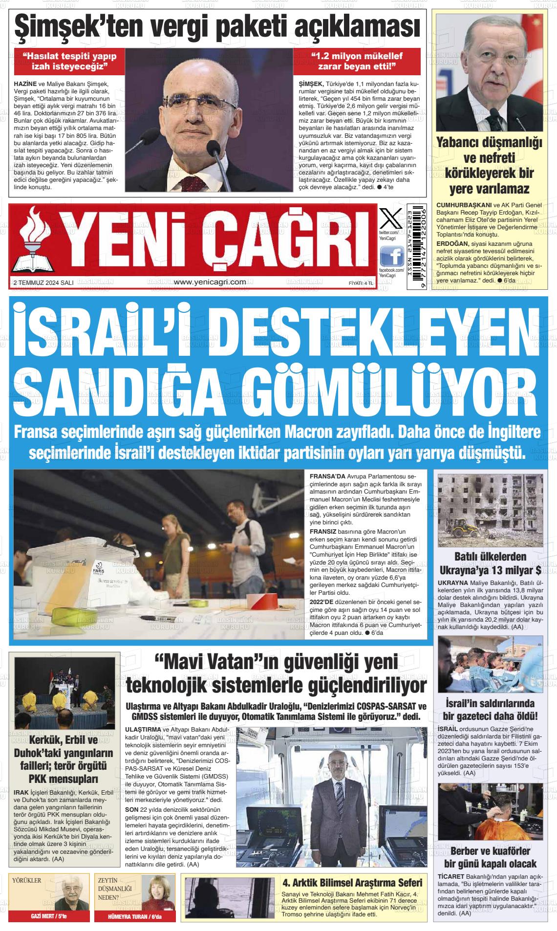 YENİ ÇAĞRI Gazetesi