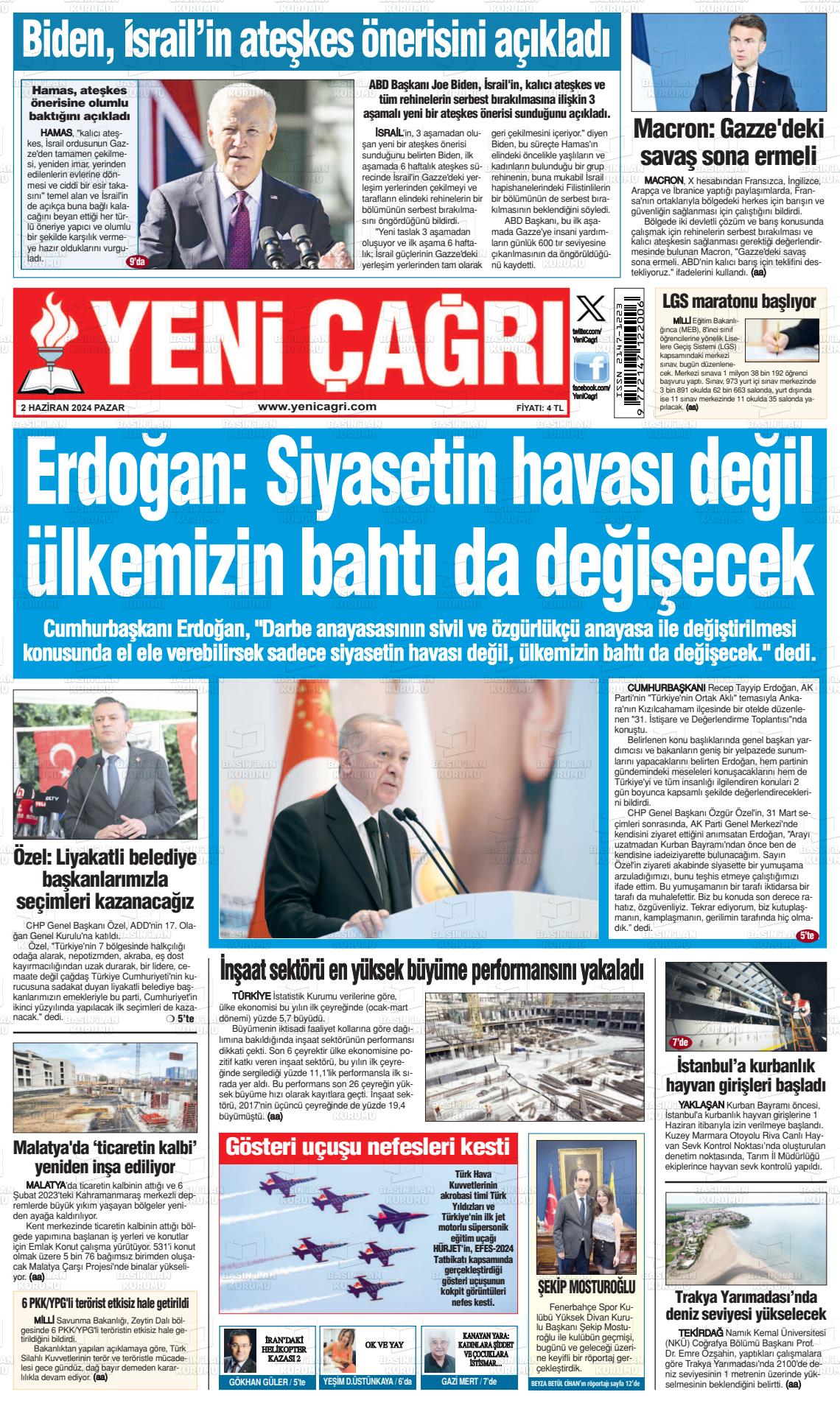 YENİ ÇAĞRI Gazetesi