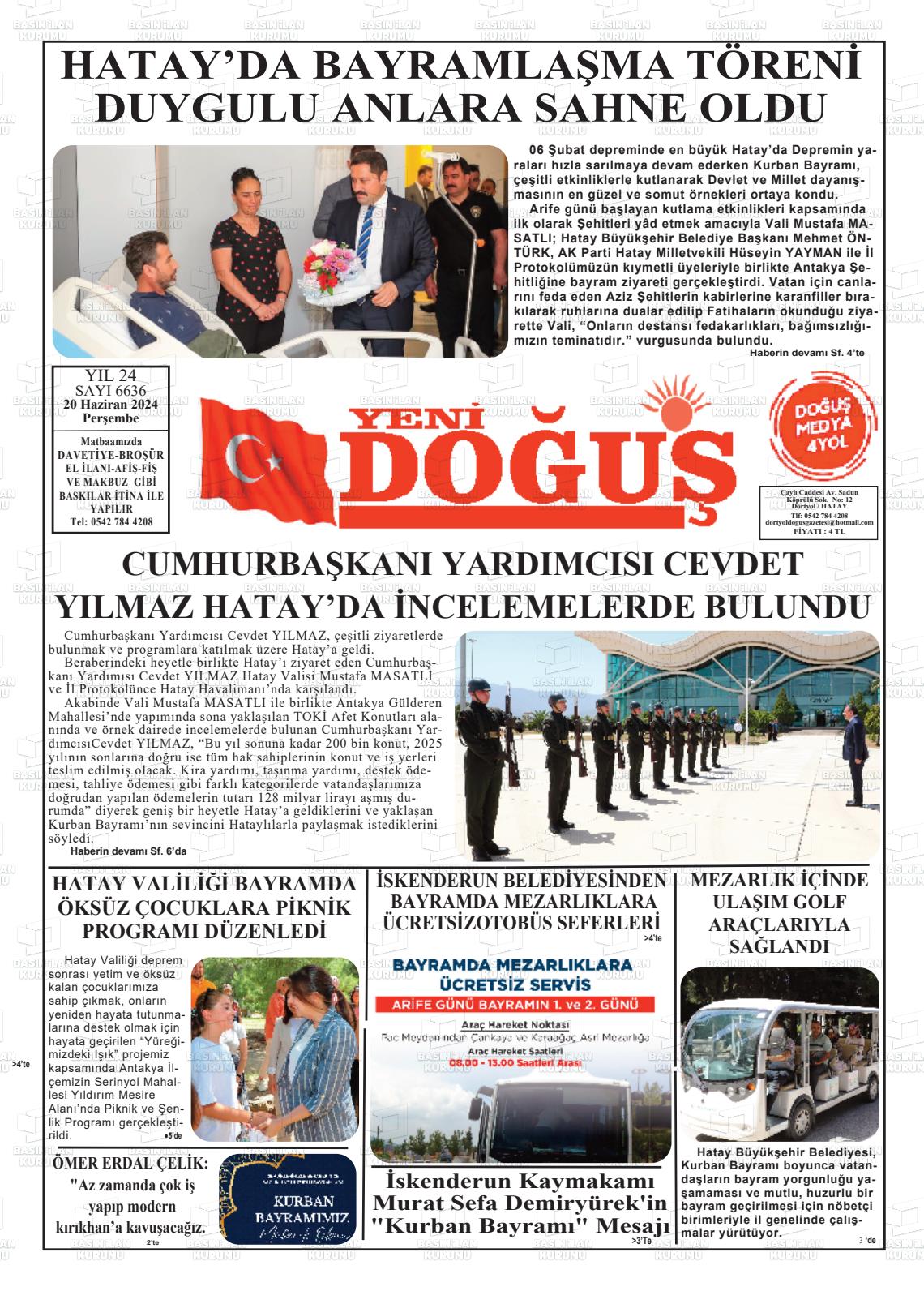 YENİ DOĞUŞ Gazetesi