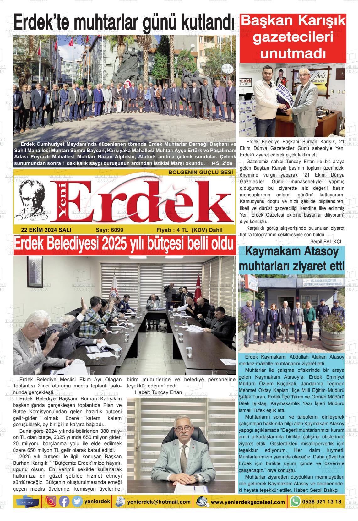 YENİ ERDEK Gazetesi