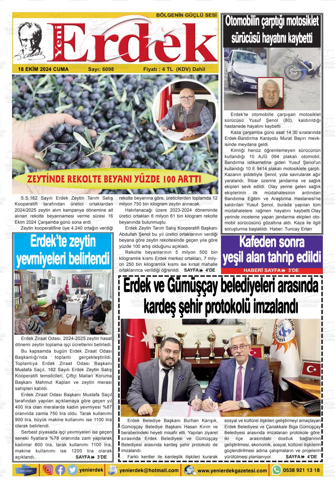 YENİ ERDEK Gazetesi