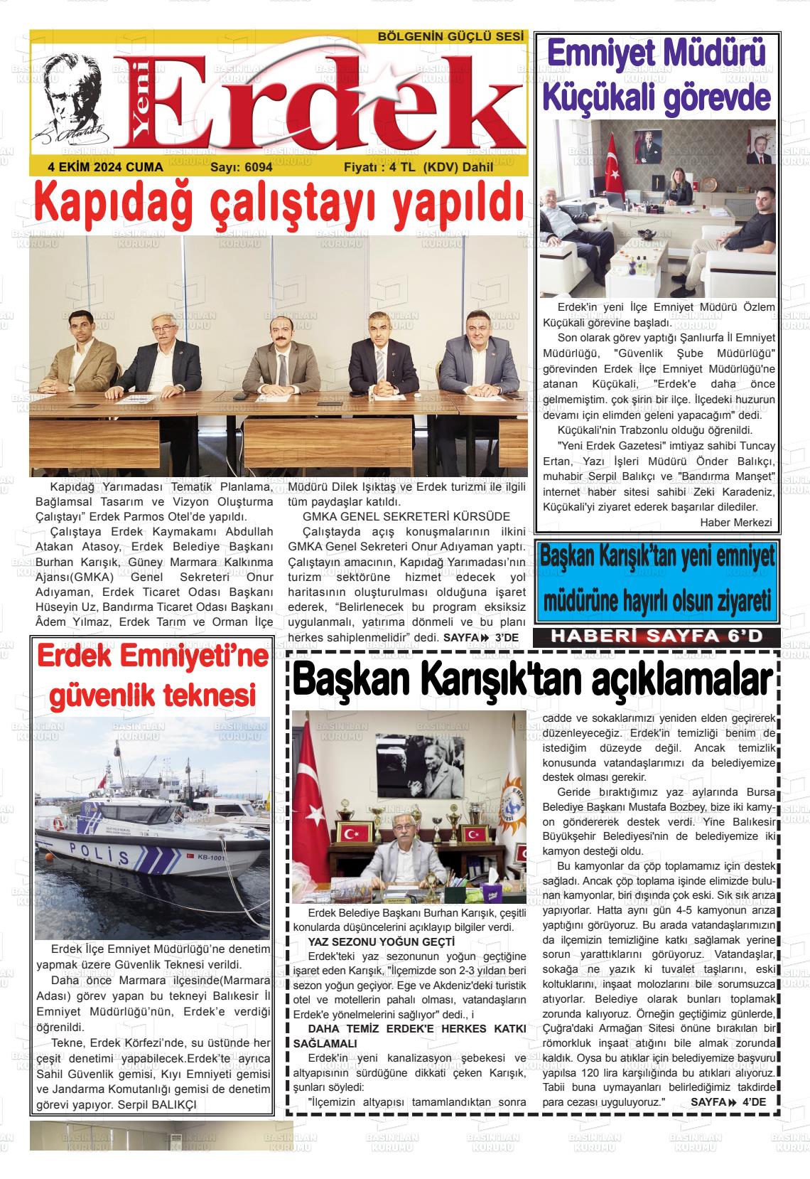 YENİ ERDEK Gazetesi