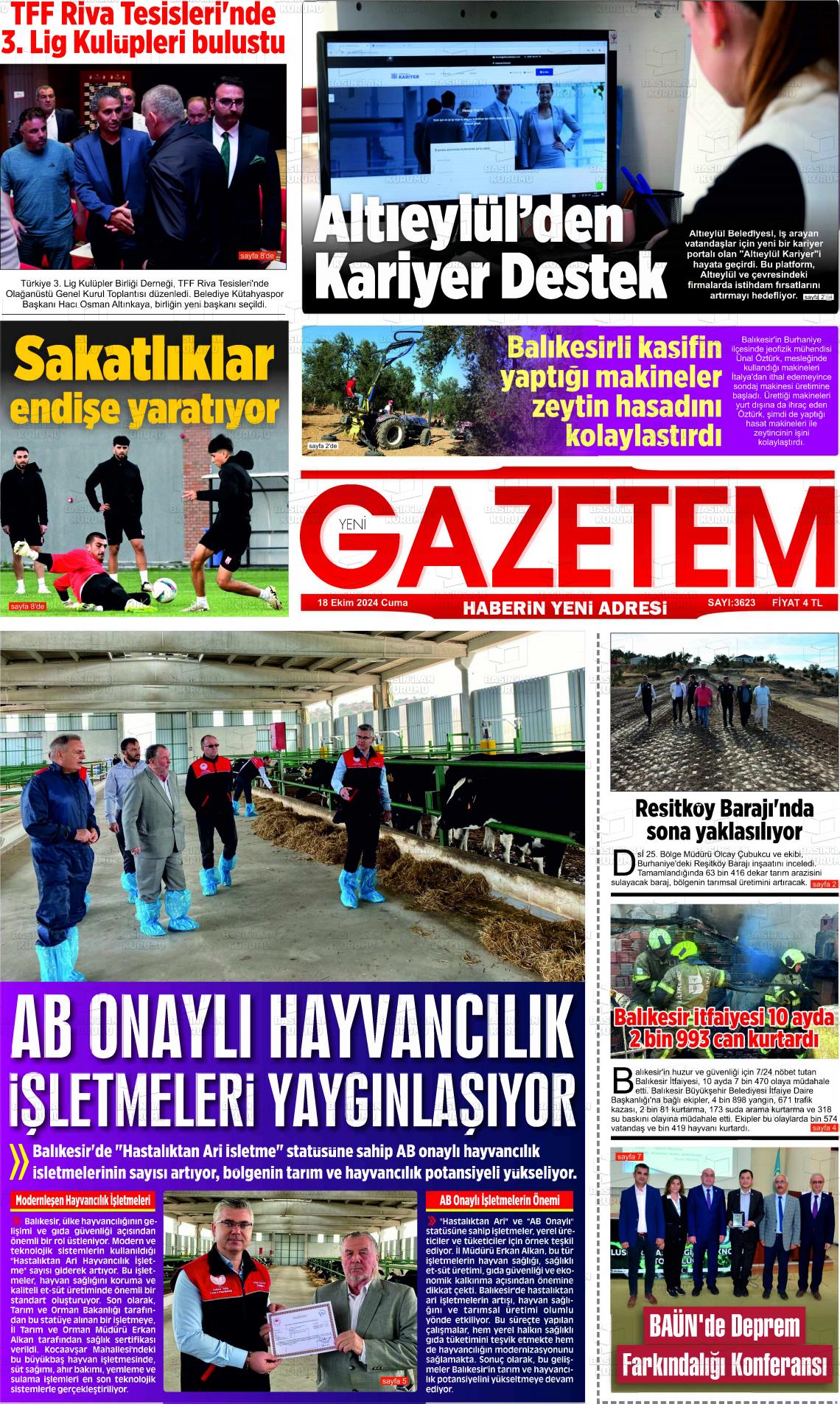 YENİ GAZETEM Gazetesi