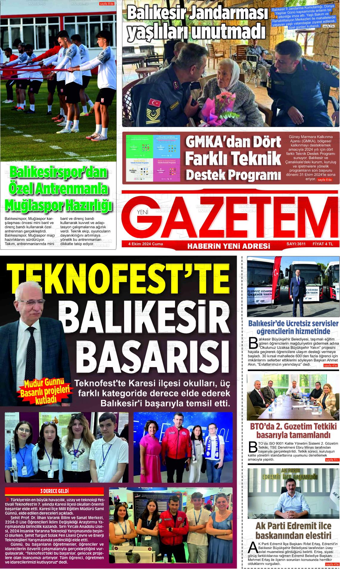 YENİ GAZETEM Gazetesi