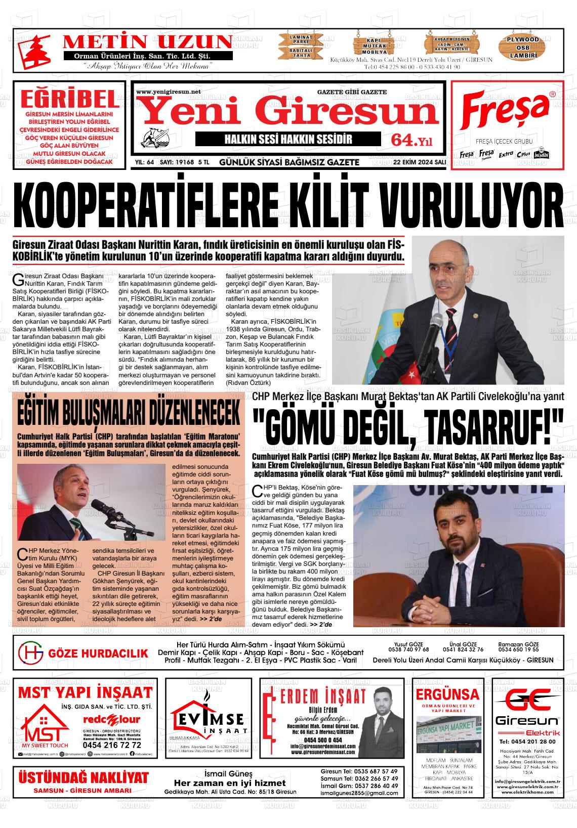 YENİ GİRESUN Gazetesi