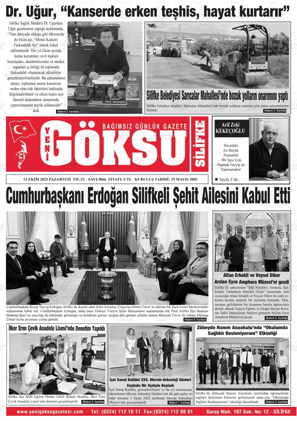 YENİ GÖKSU Gazetesi