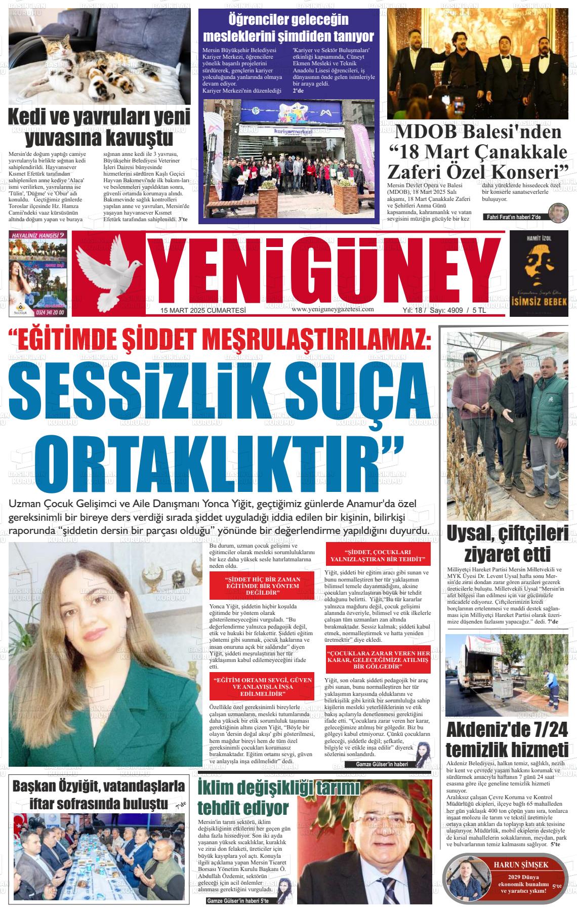 YENİ GÜNEY Gazetesi