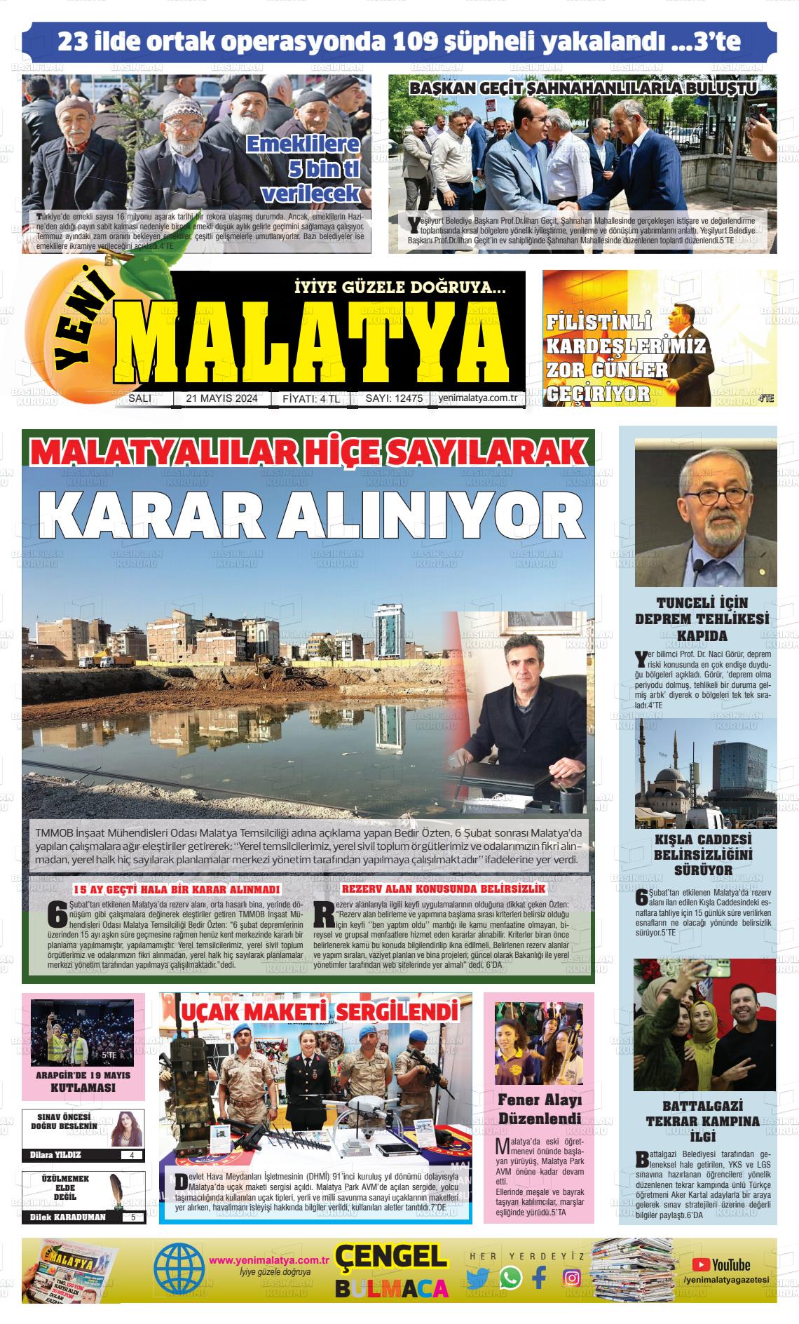 YENİ MALATYA Gazetesi