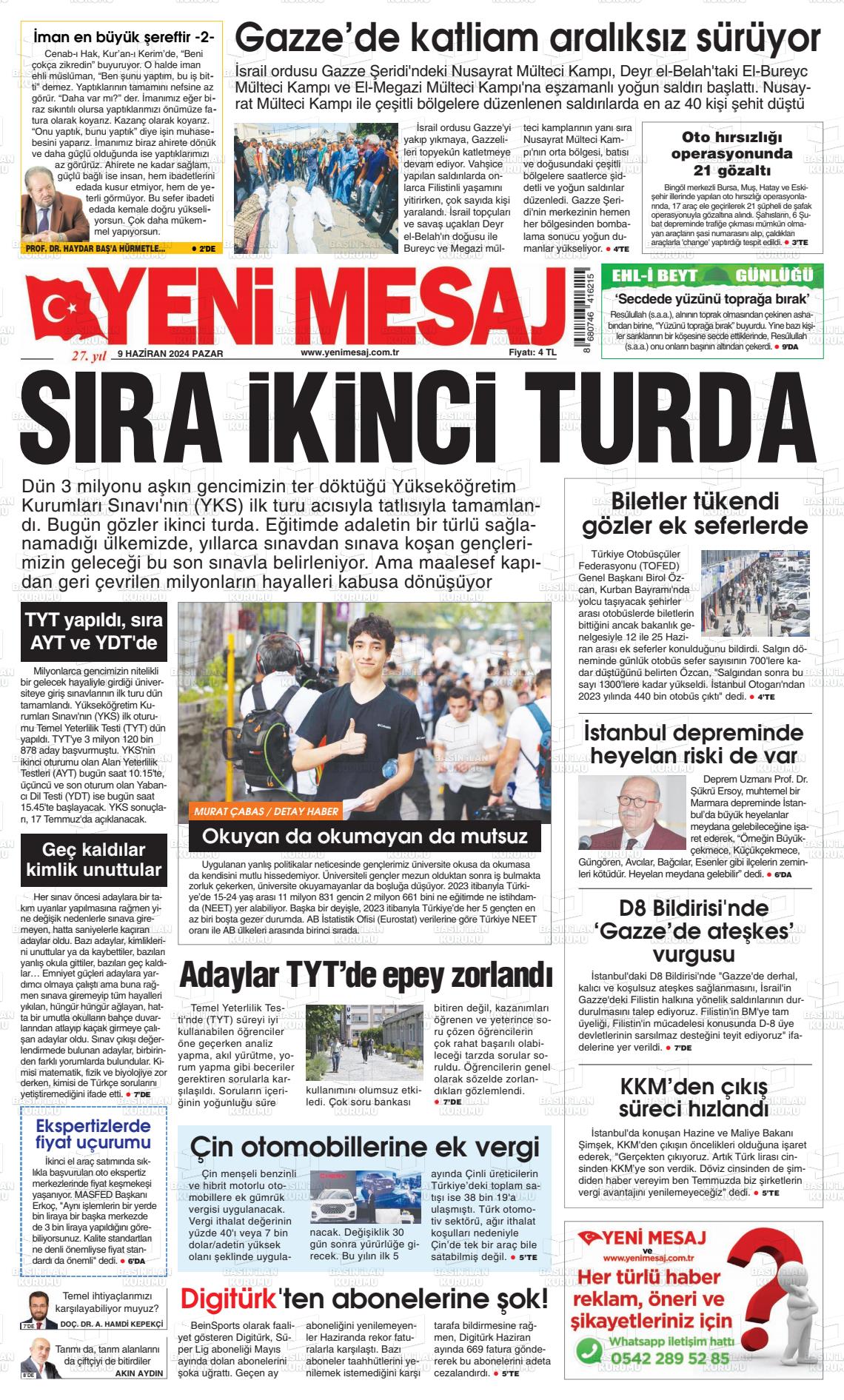YENİ MESAJ Gazetesi