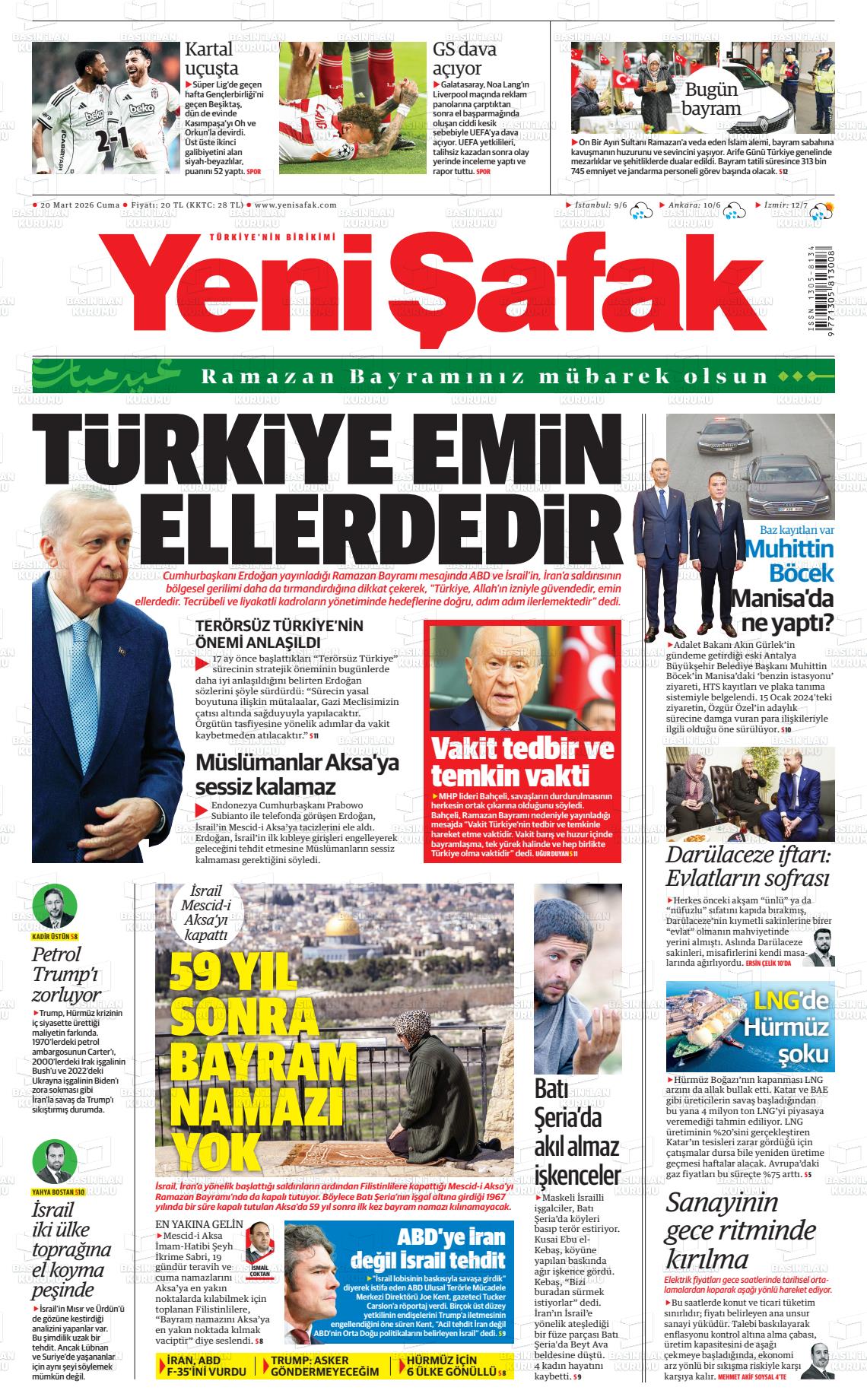 YENİ ŞAFAK Gazetesi