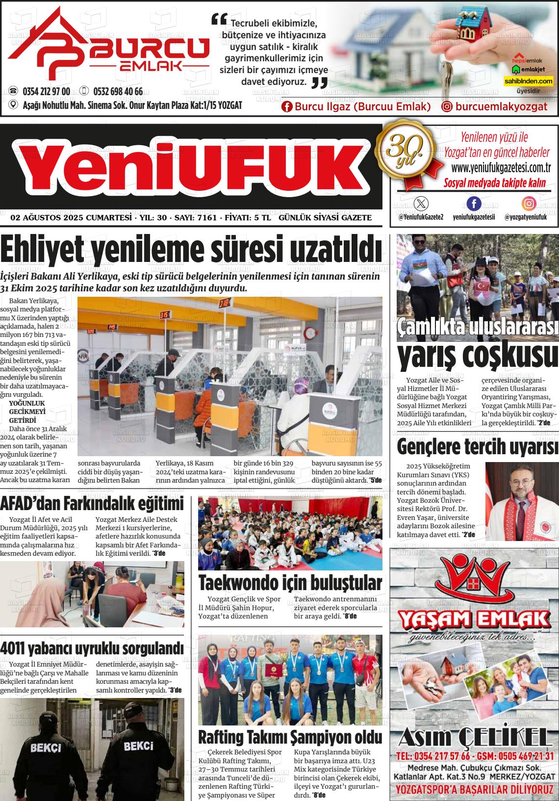 YENİ UFUK Gazetesi