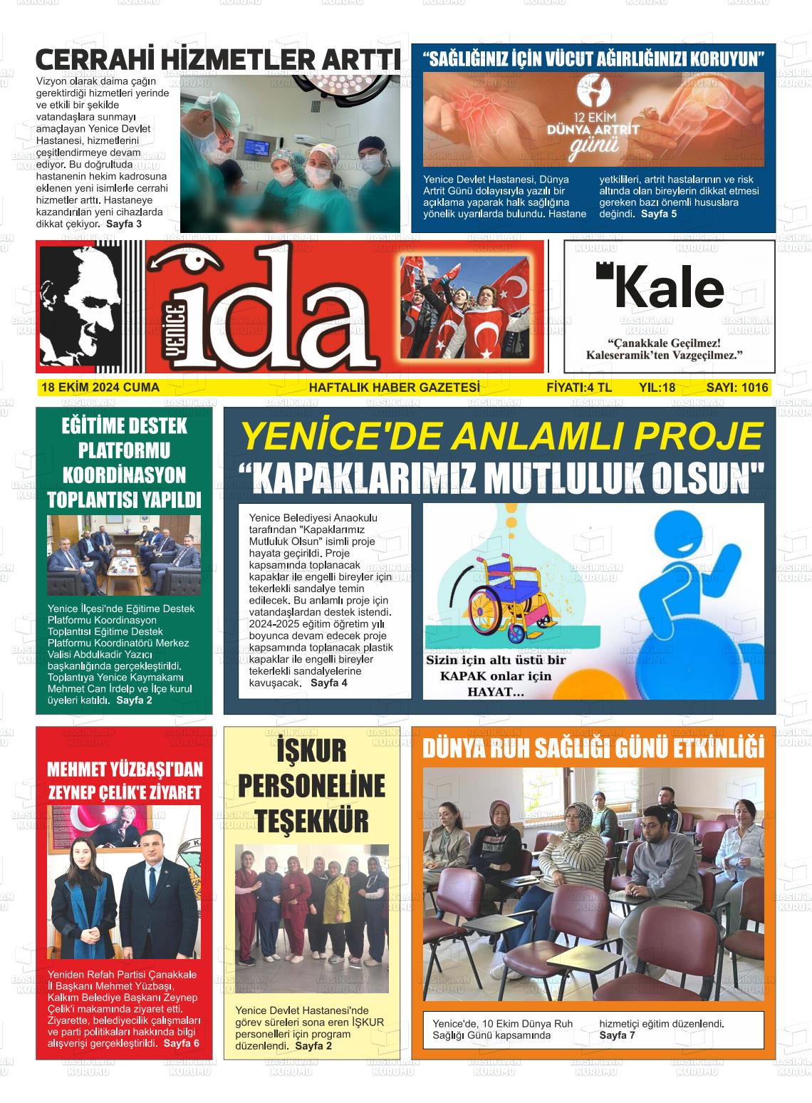 YENİCE İDA Gazetesi