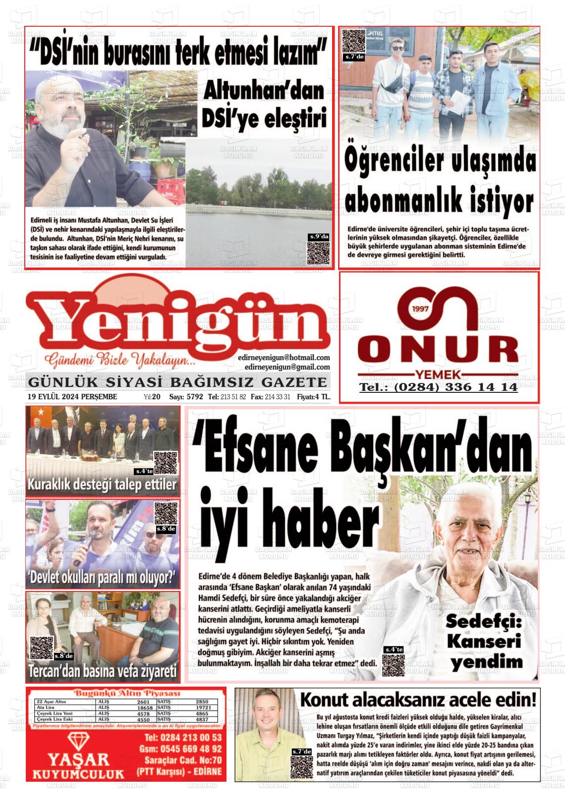 YENİGÜN Gazetesi