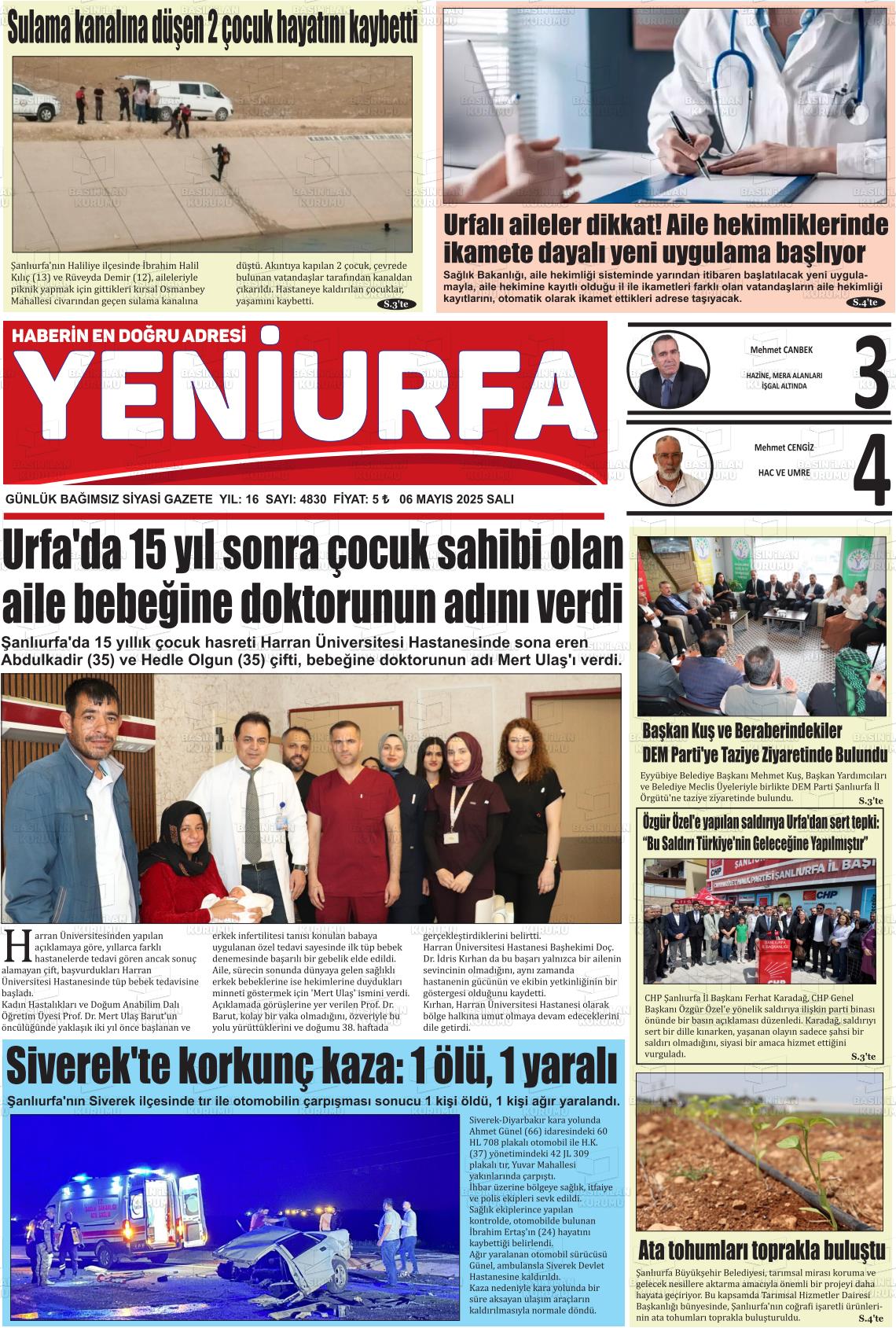 YENİURFA Gazetesi