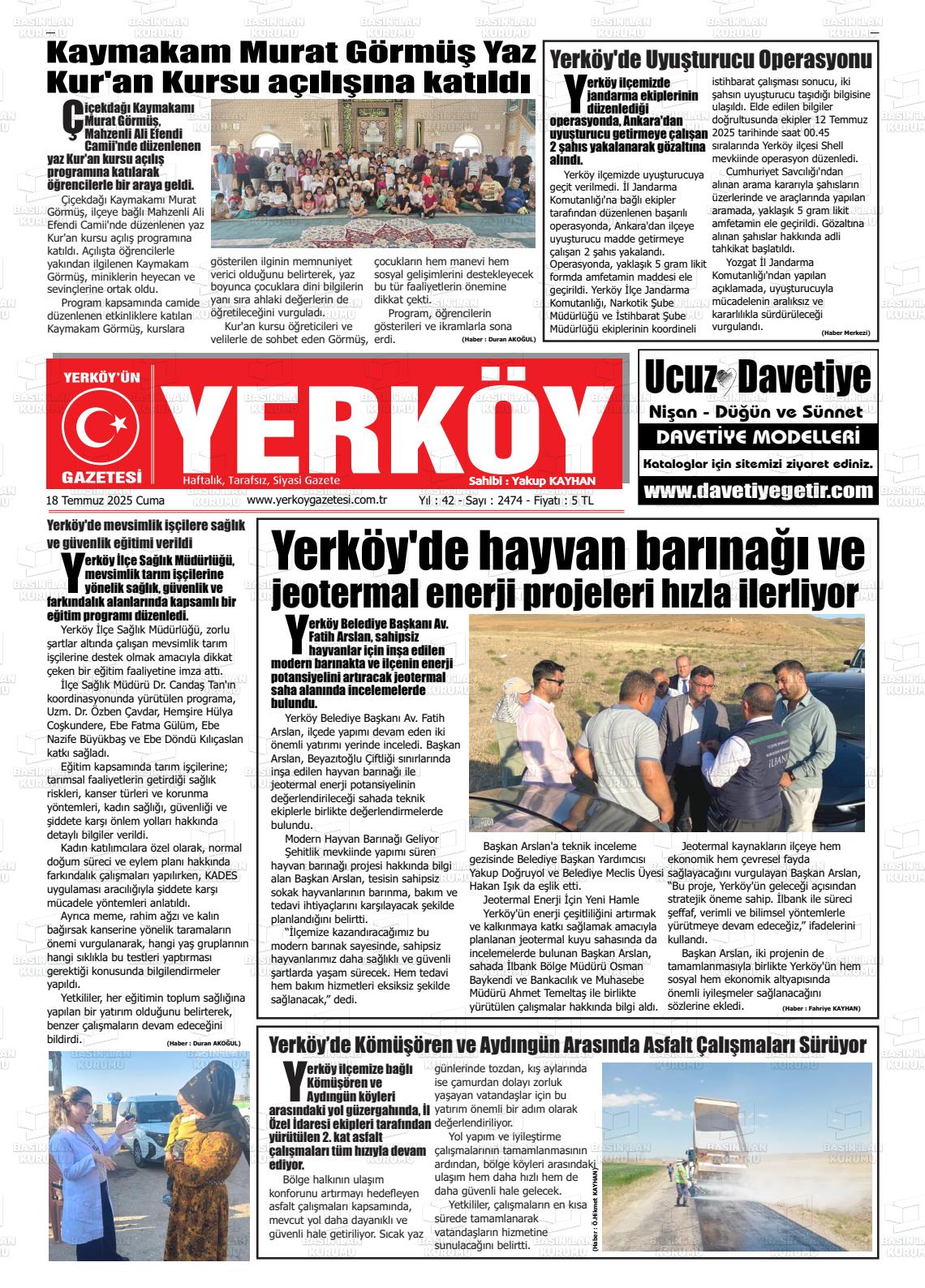 YERKÖY Gazetesi