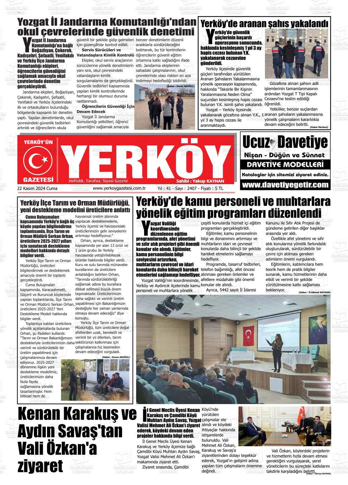 YERKÖY Gazetesi